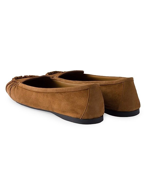 Prada Prada Suede Ballerina Flat Shoes in Brown Size US 11 / IT 41 - 3 Thumbnail
