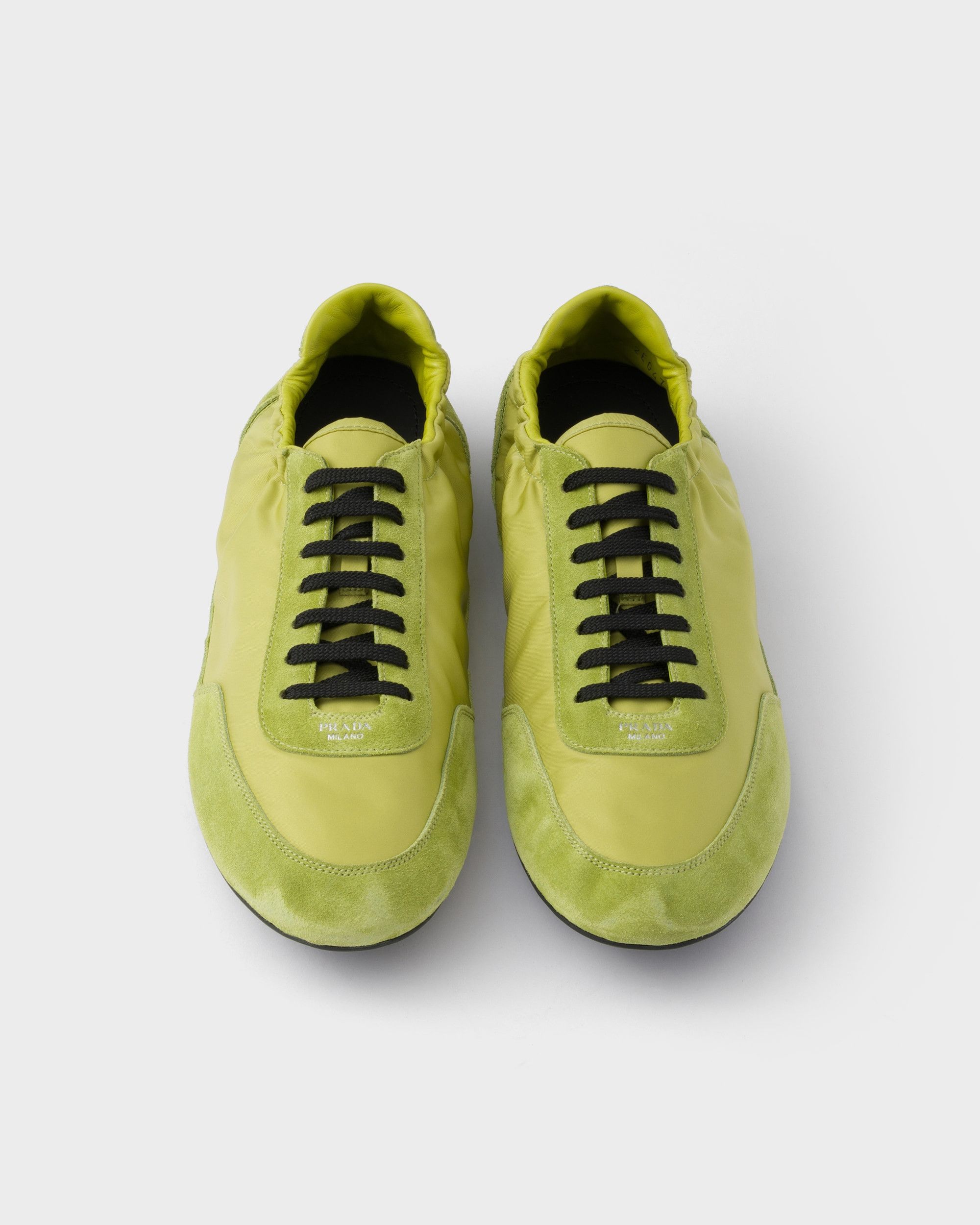 Prada LIMITED TIME OFFER Collapse Re-Nylon and suede elasticized sneakers in grass green Size US 9 / EU 42 - 4 Thumbnail