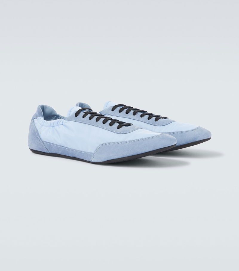 Prada LIMITED TIME OFFER Collapse Re-Nylon and suede elasticized sneakers in blue Size US 9 / EU 42 - 2 Thumbnail