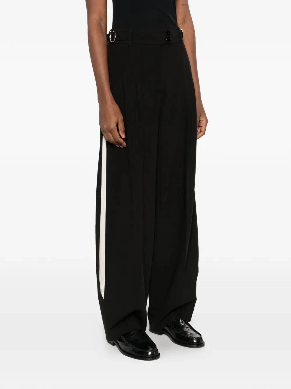 Patrizia Pepe Palazzo Pants with Satin Inserts Size 32" / US 10 / IT 46 - 5 Thumbnail