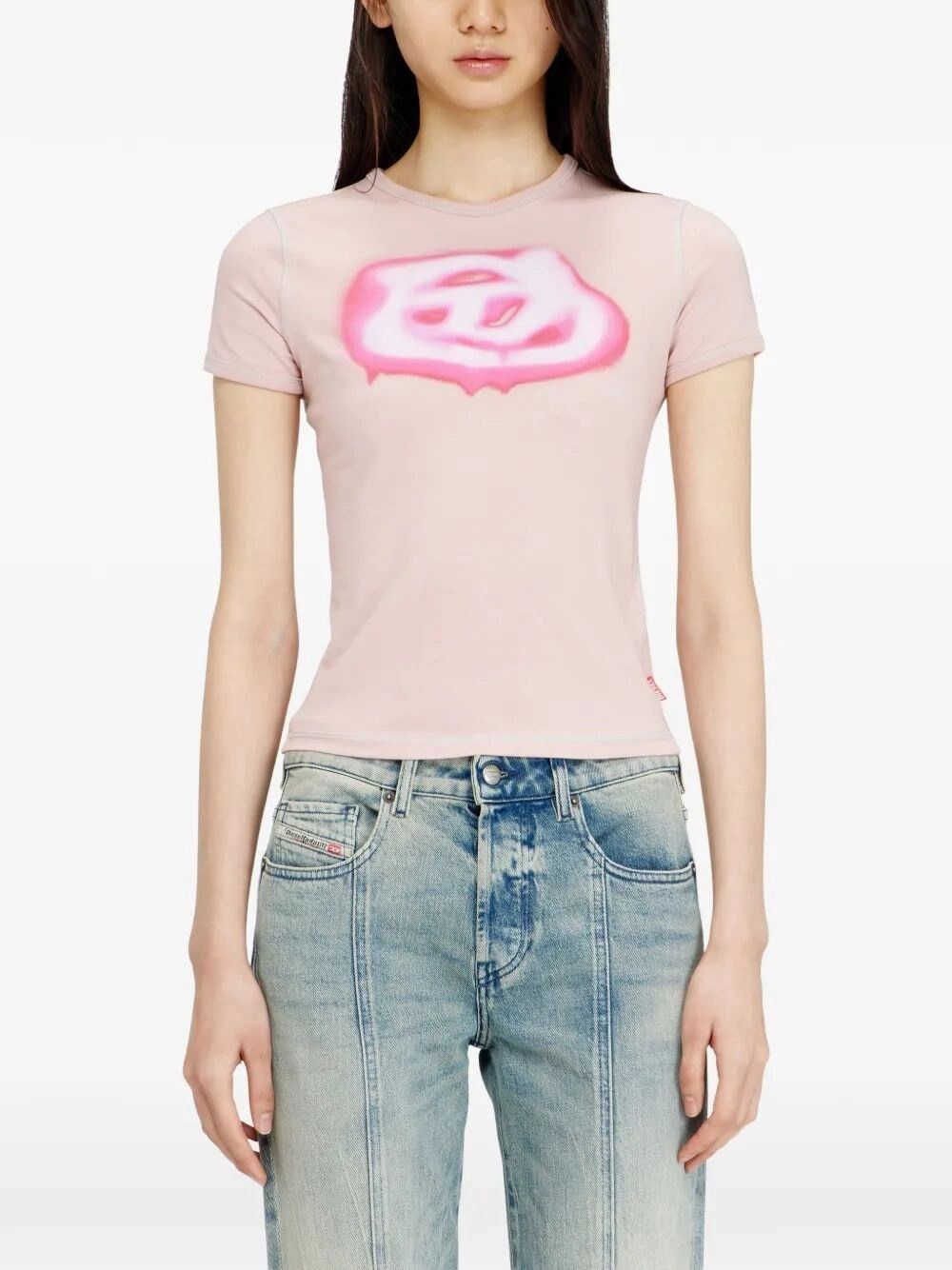 Diesel `T-Uncuties-Long-S3` T-Shirt Size L / US 10 / IT 46 - 3 Thumbnail