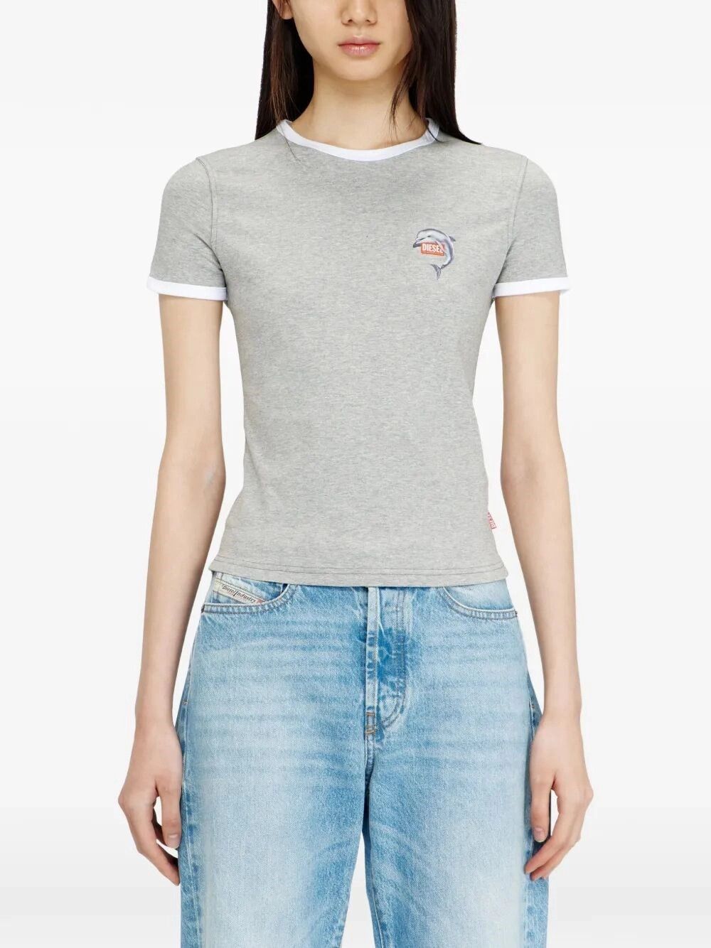 Diesel `T-Uncuties-Long-S13` T-Shirt Size L / US 10 / IT 46 - 4 Thumbnail