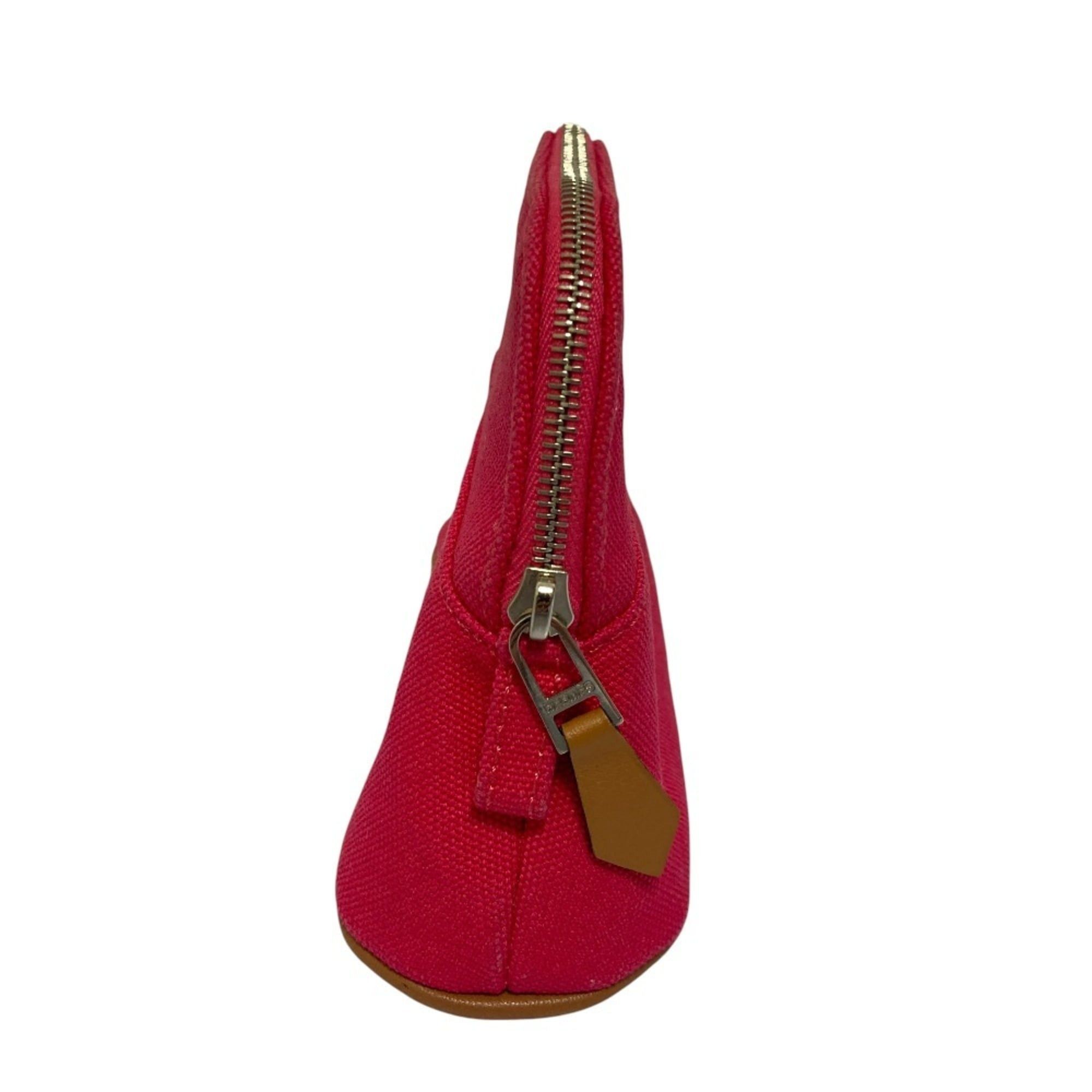 Hermes HERMES Bolide Mini Canvas Pouch, Hibiscus Pink, Women's Size ONE SIZE - 3 Thumbnail