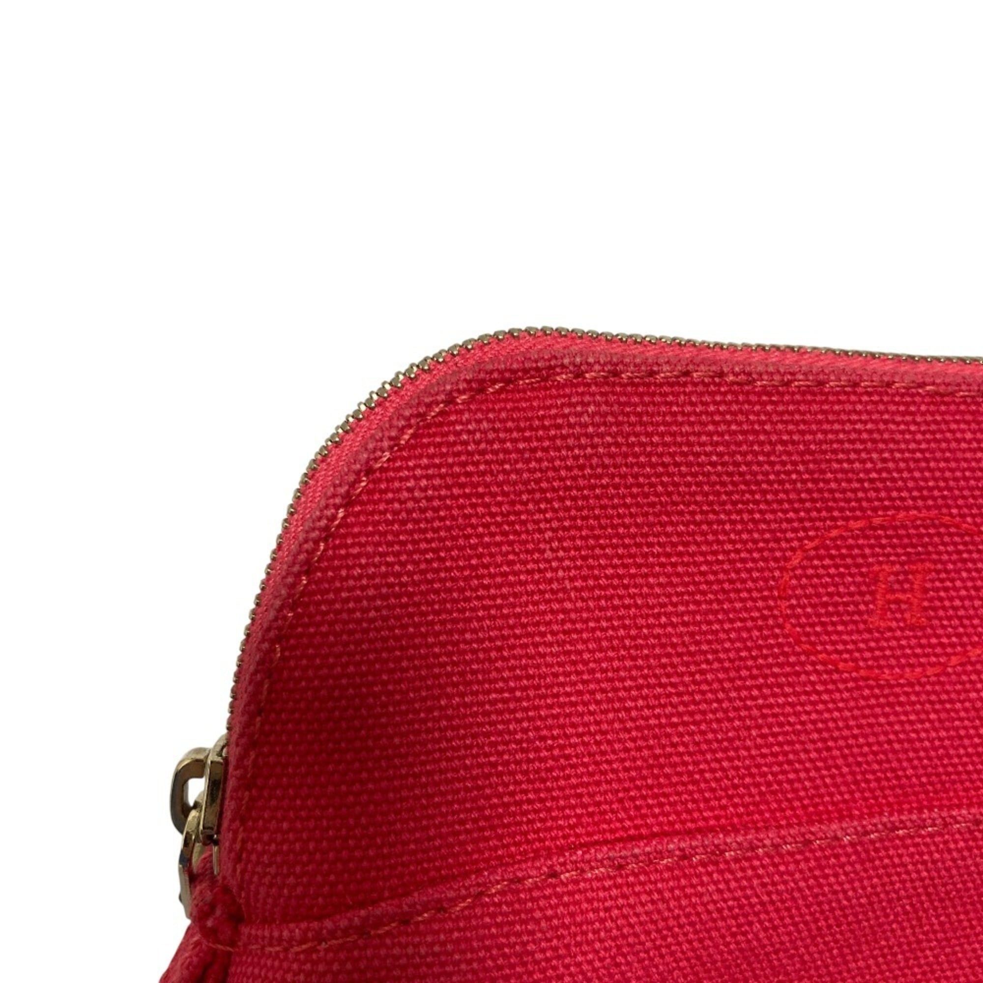 Hermes HERMES Bolide Mini Canvas Pouch, Hibiscus Pink, Women's Size ONE SIZE - 10 Thumbnail