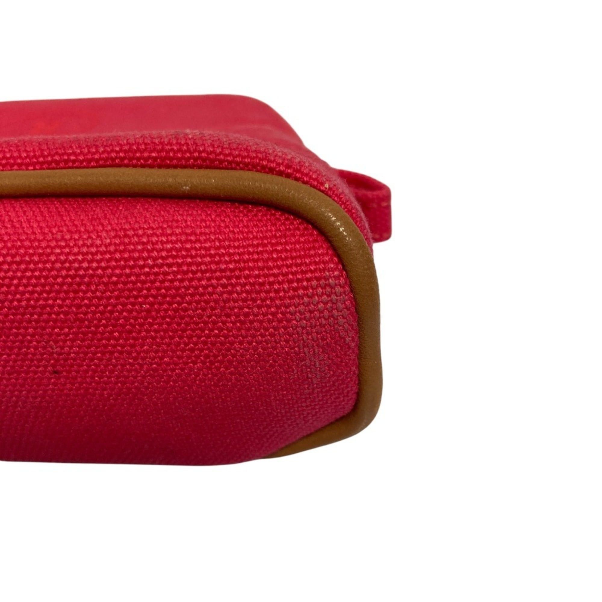Hermes HERMES Bolide Mini Canvas Pouch, Hibiscus Pink, Women's Size ONE SIZE - 12 Thumbnail