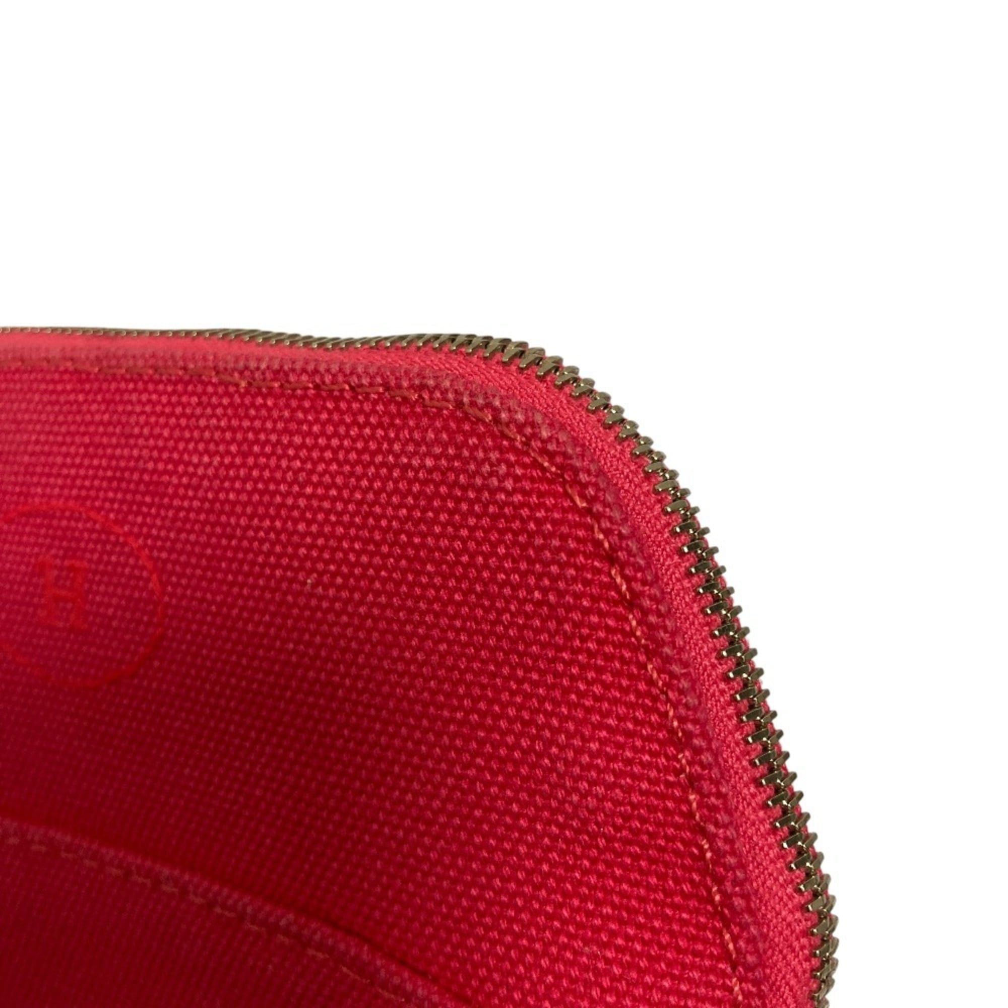 Hermes HERMES Bolide Mini Canvas Pouch, Hibiscus Pink, Women's Size ONE SIZE - 11 Thumbnail