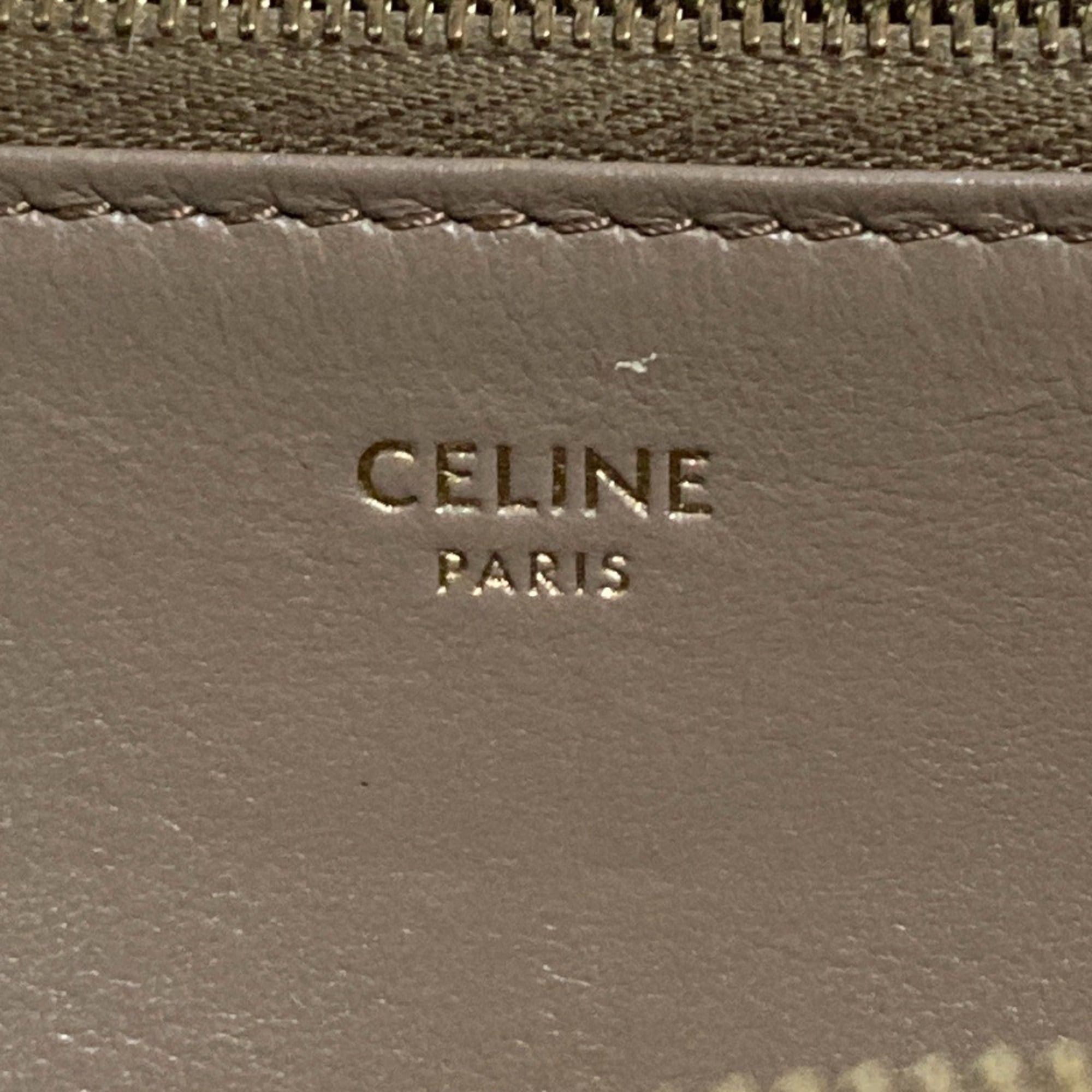 Celine CELINE C Charm Quilted Round Zip Long Wallet Beige Women's Size ONE SIZE - 7 Thumbnail