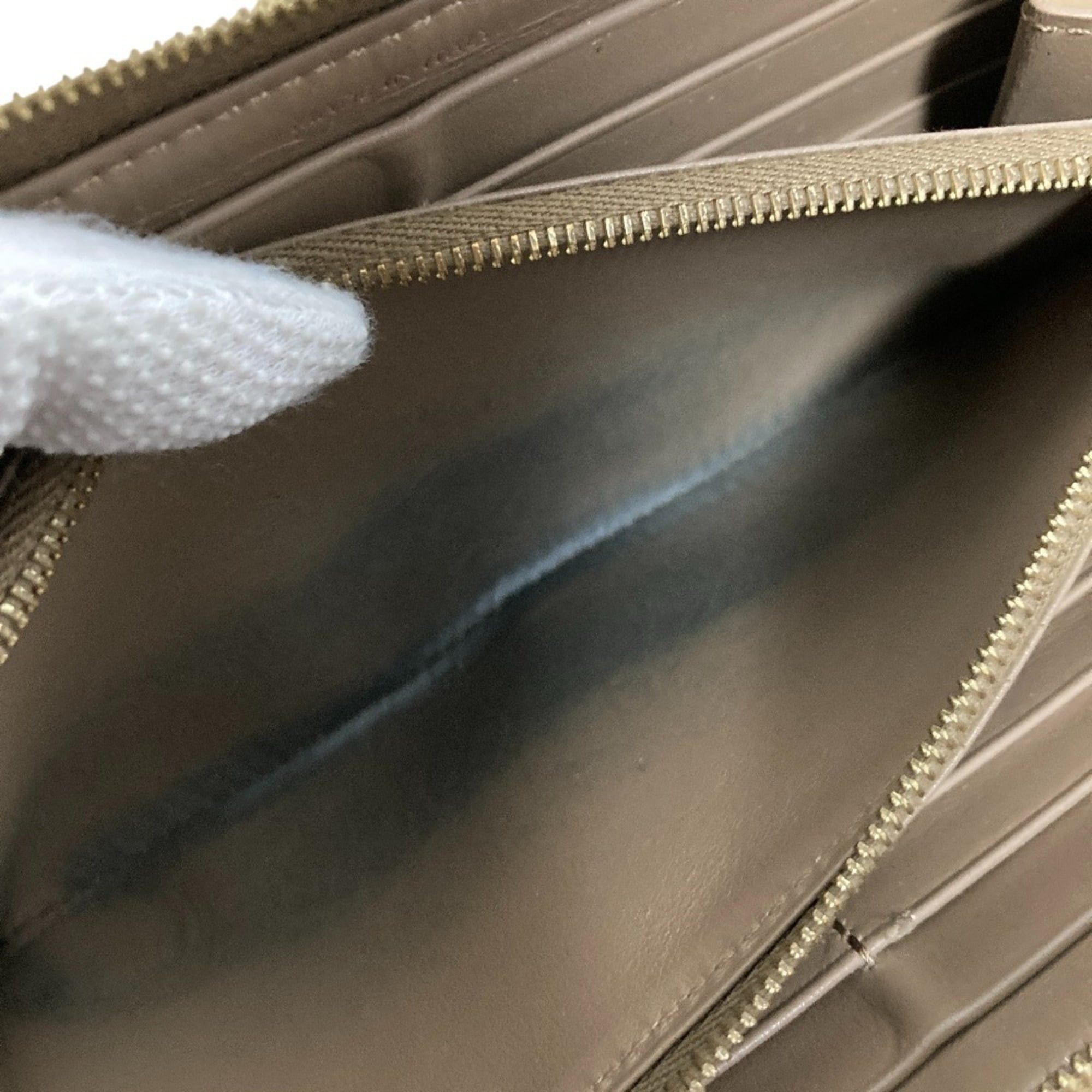 Celine CELINE C Charm Quilted Round Zip Long Wallet Beige Women's Size ONE SIZE - 13 Thumbnail