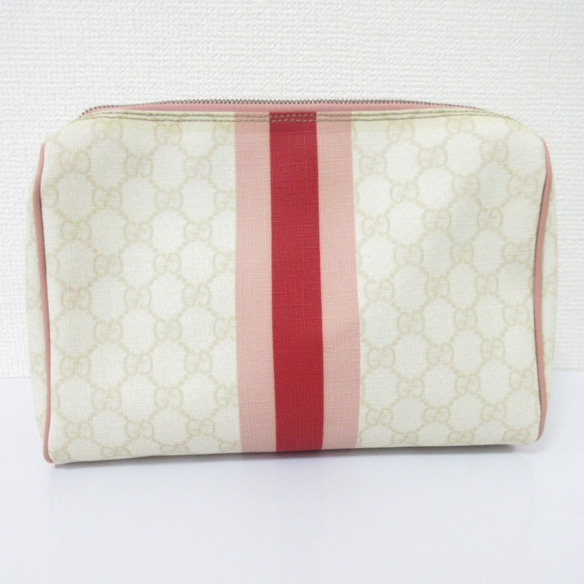 Gucci GUCCI Sherry Line GG Pattern Clutch Bag/Second Bag 189818 White/Pink Women's Size ONE SIZE - 2 Thumbnail