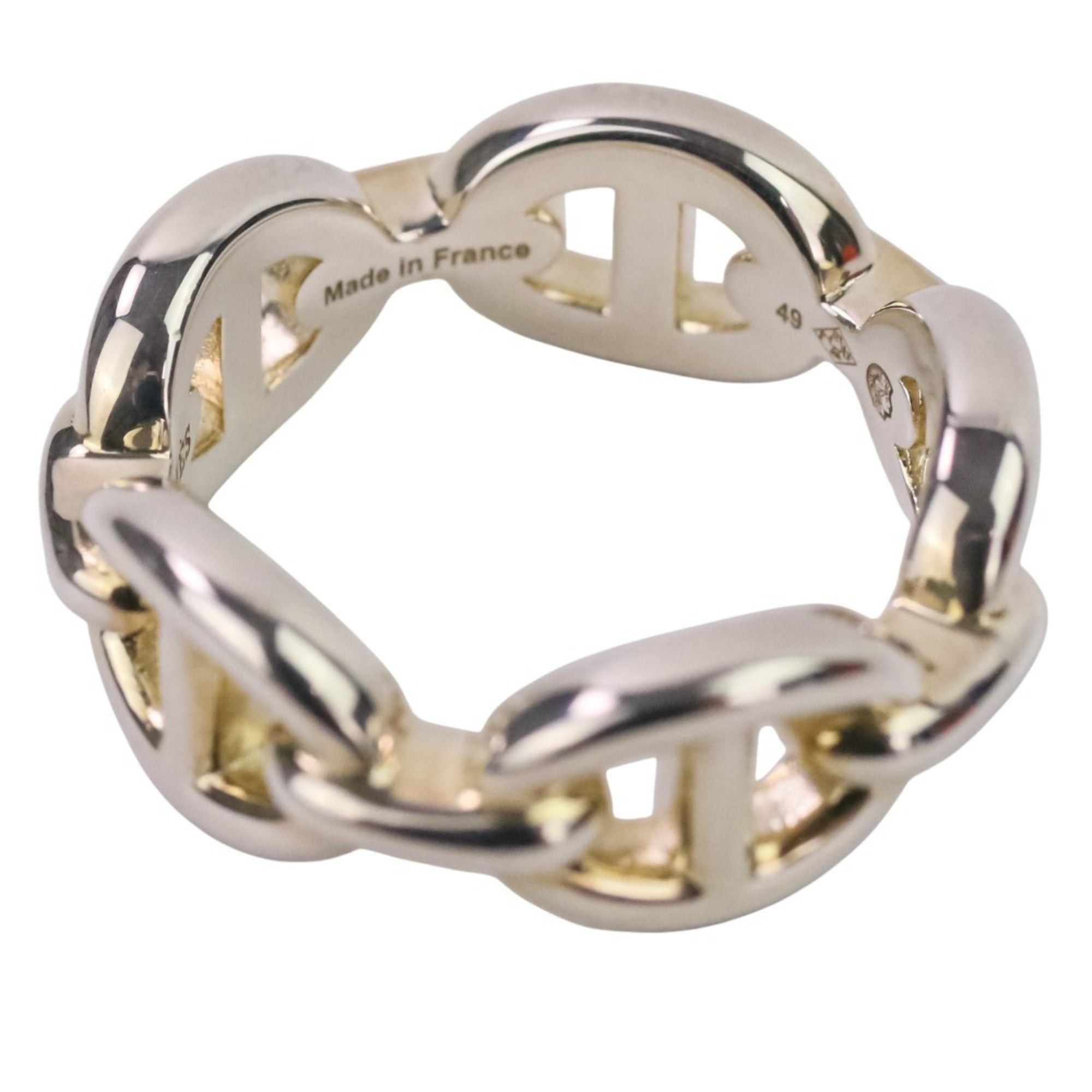 Hermes HERMES Chaine d'Ancre Enchaine PM AG925 Ring, Size 49 (equivalent), Silver, Women's Size ONE SIZE - 4 Thumbnail