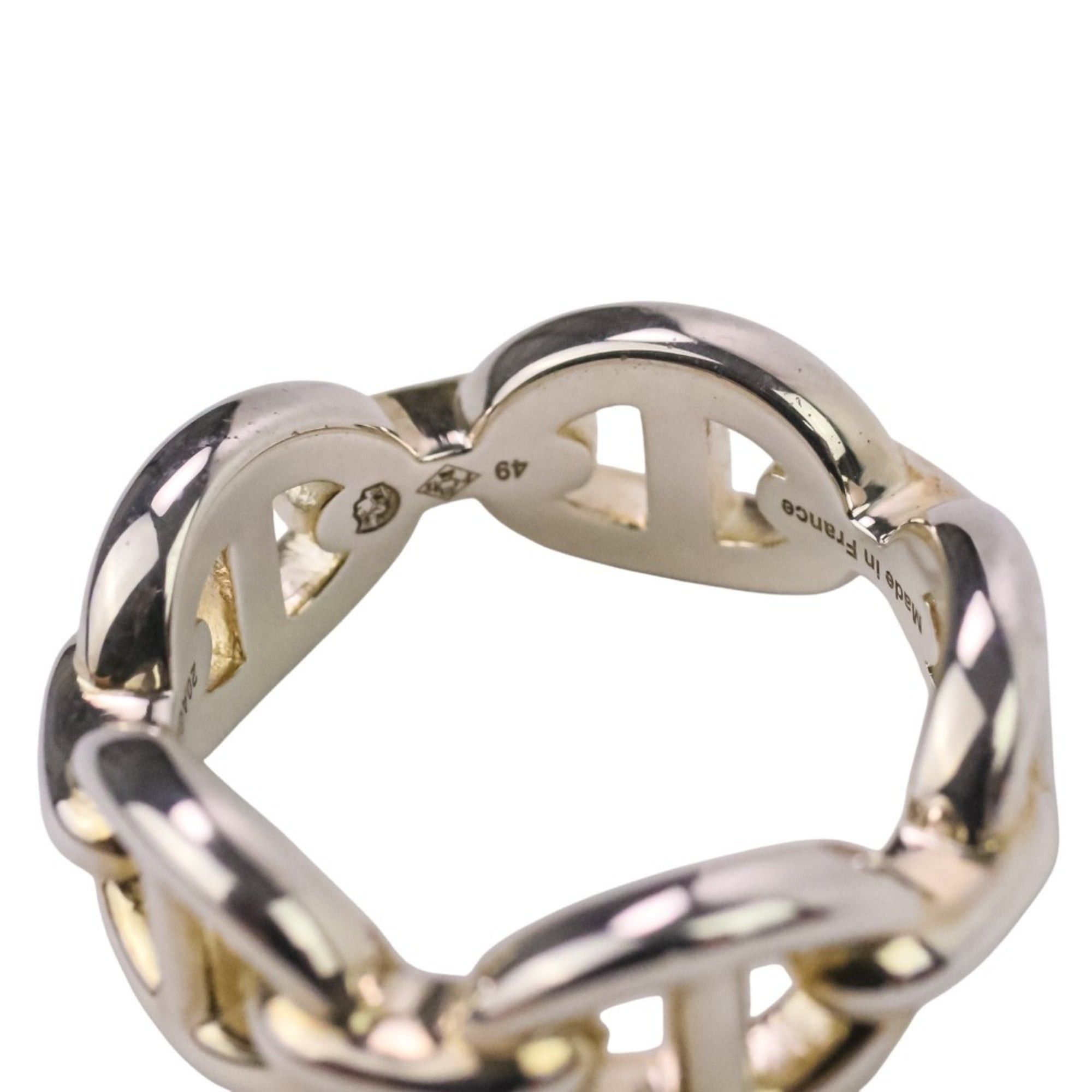 Hermes HERMES Chaine d'Ancre Enchaine PM AG925 Ring, Size 49 (equivalent), Silver, Women's Size ONE SIZE - 19 Thumbnail