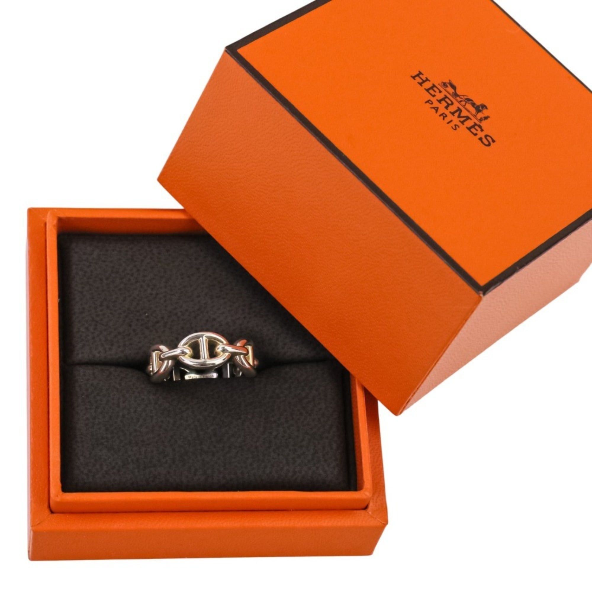 Hermes HERMES Chaine d'Ancre Enchaine PM AG925 Ring, Size 49 (equivalent), Silver, Women's Size ONE SIZE - 18 Thumbnail