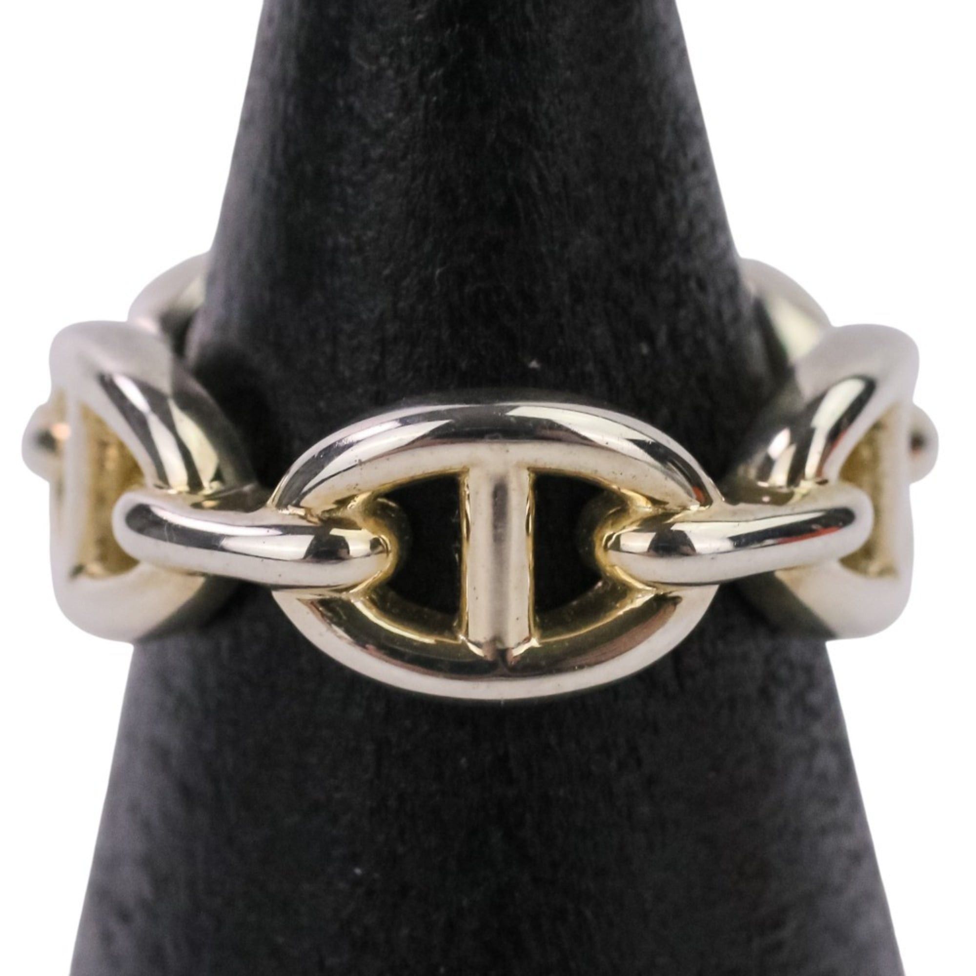 Hermes HERMES Chaine d'Ancre Enchaine PM AG925 Ring, Size 49 (equivalent), Silver, Women's Size ONE SIZE - 9 Thumbnail