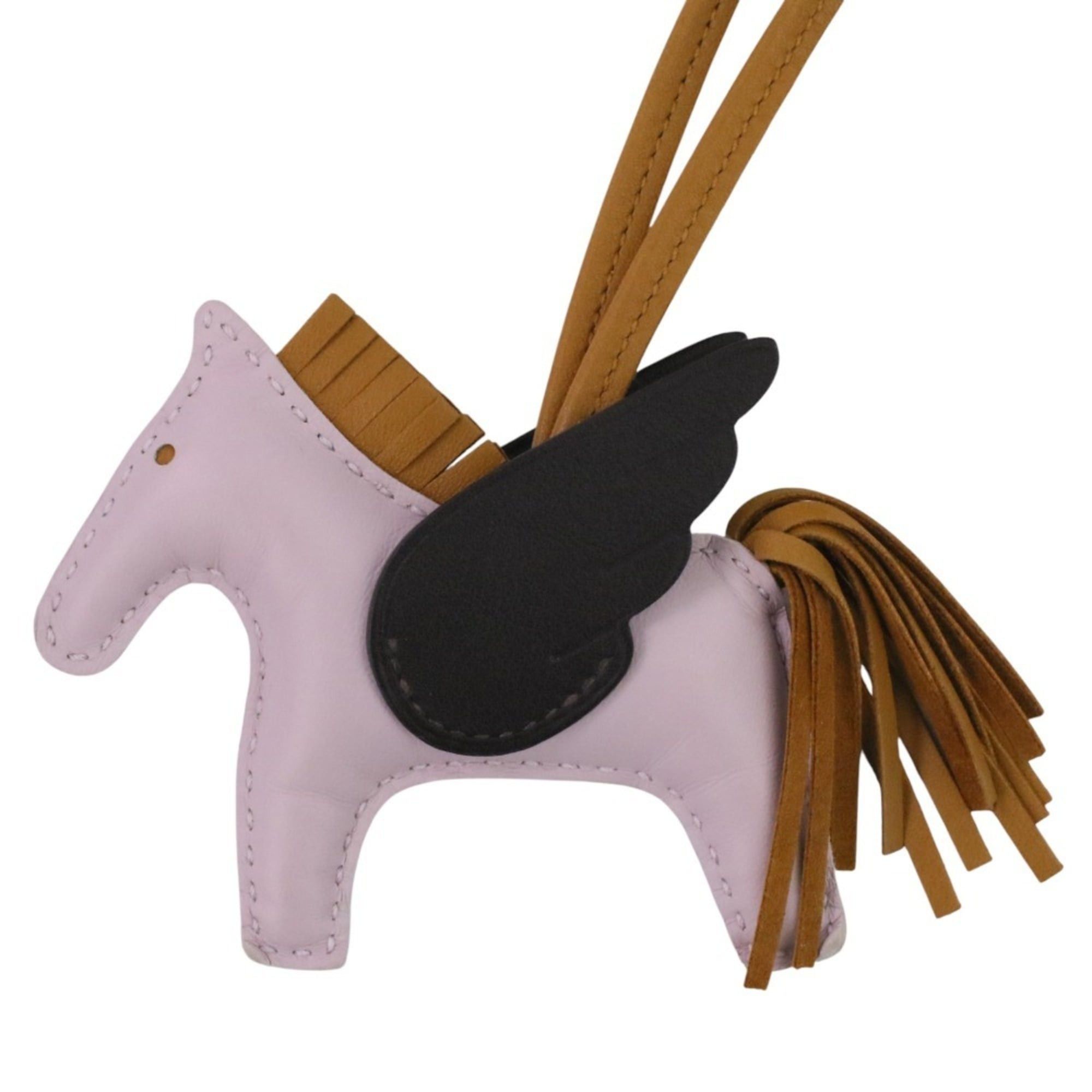 Hermes HERMES Rodeo Pegasus PM Bag Charm in Mauve Pale Sesame Ebene with U Stamp for Women Size ONE SIZE - 2 Thumbnail