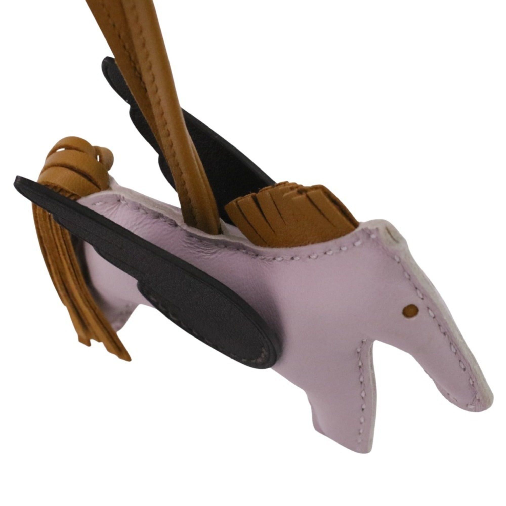 Hermes HERMES Rodeo Pegasus PM Bag Charm in Mauve Pale Sesame Ebene with U Stamp for Women Size ONE SIZE - 6 Thumbnail