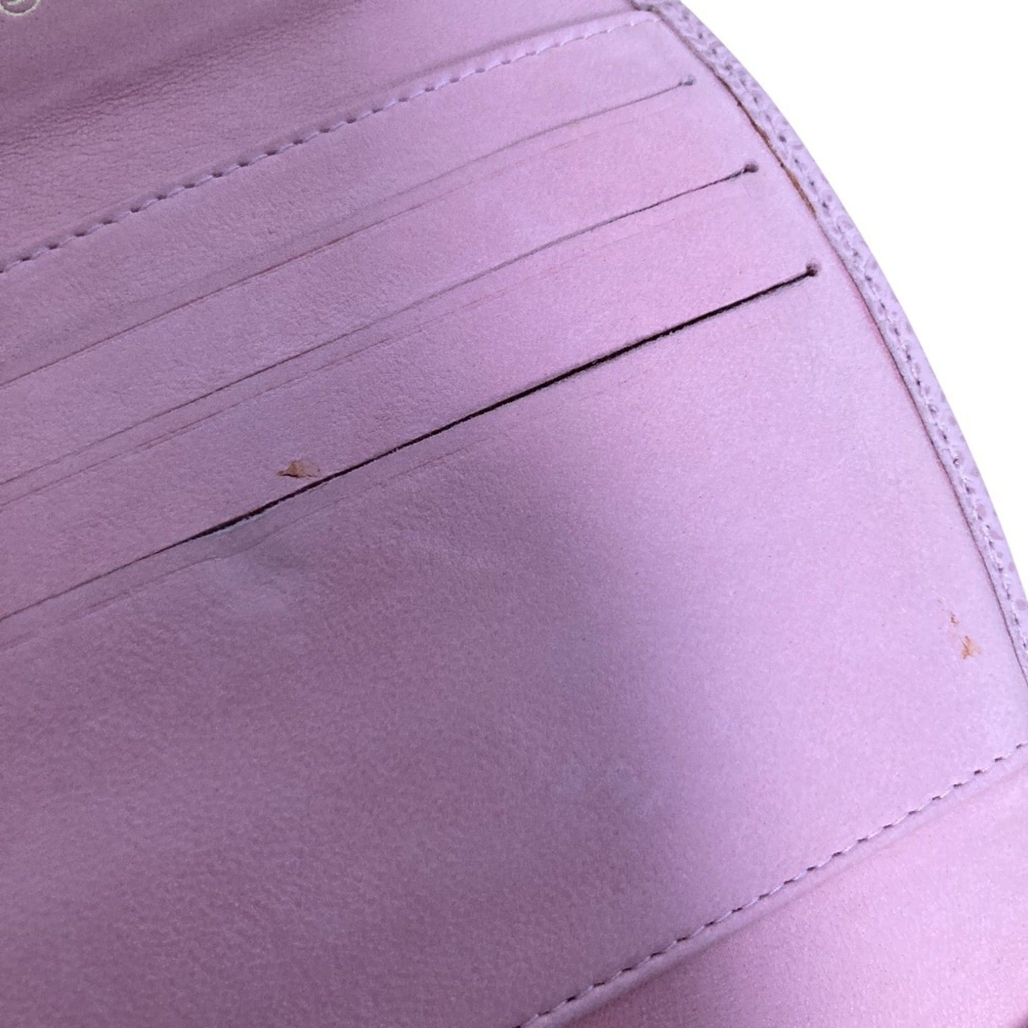 Chanel CHANEL Coco Mark Caviar Leather Tri-fold Wallet Compact Pink Women's Size ONE SIZE - 8 Thumbnail