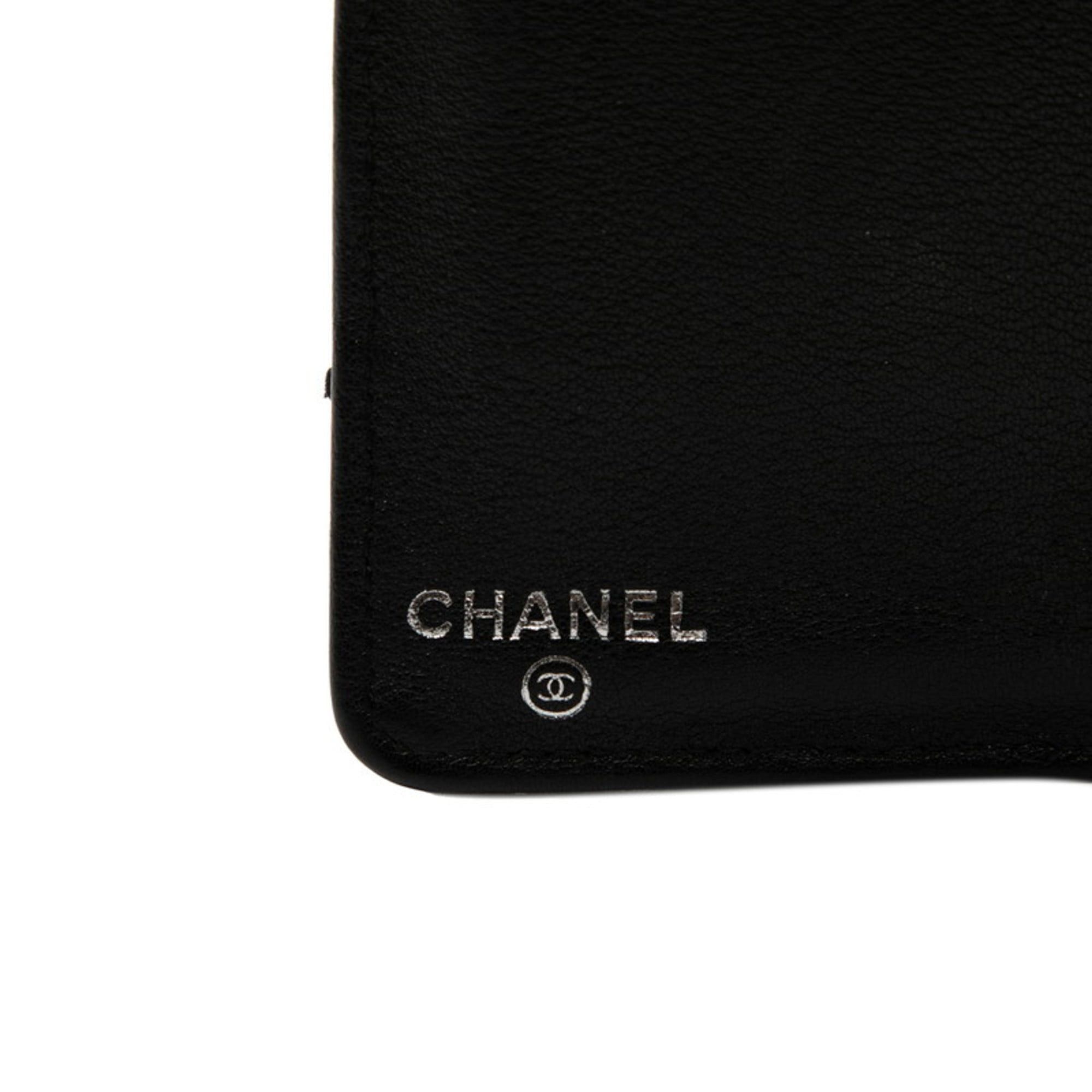 Chanel Chanel V-stitch Coco Mark bifold long wallet in black lambskin for women. Size ONE SIZE - 5 Thumbnail