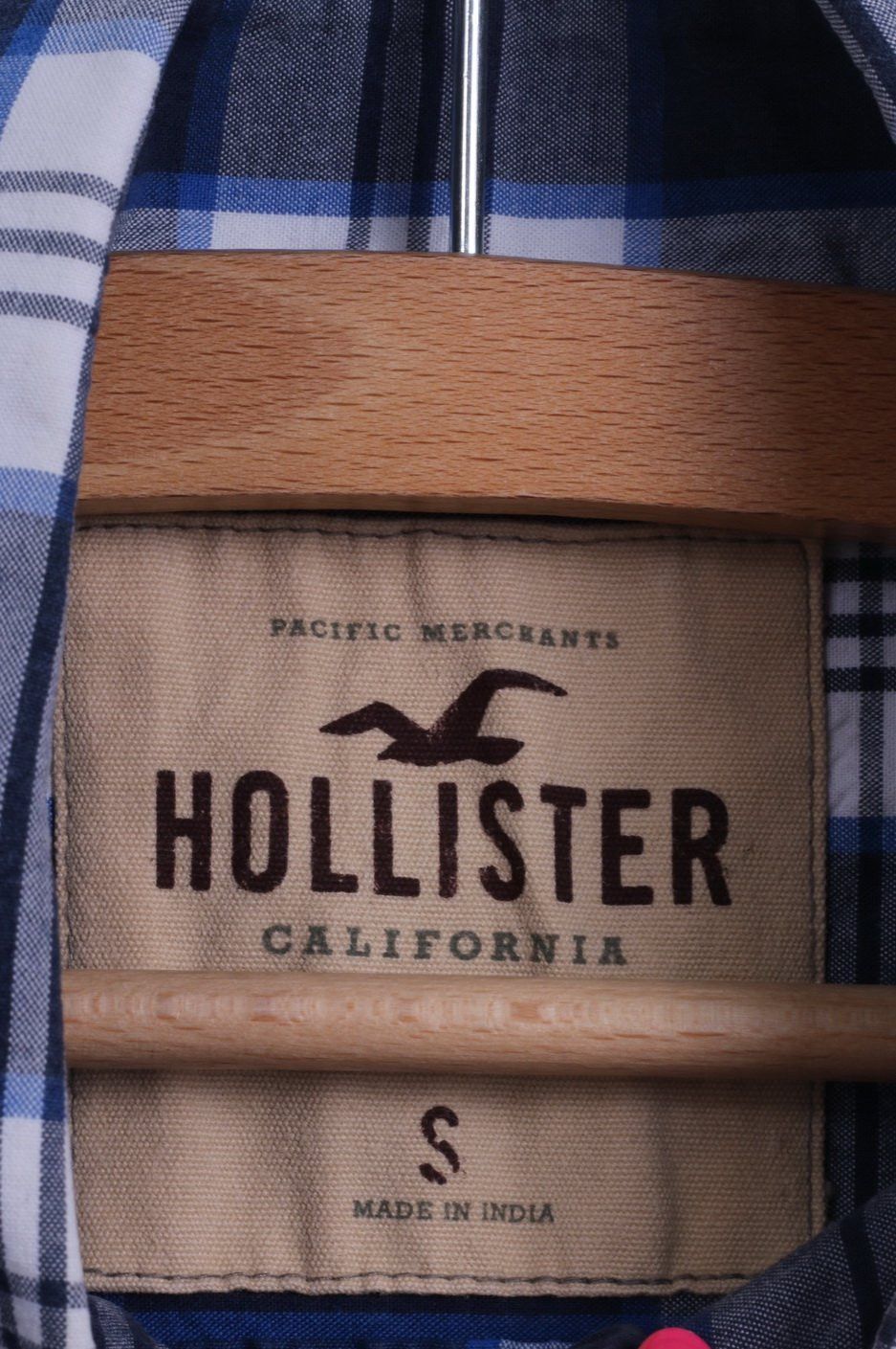 Hollister Hollister Mens S Casual Shirt Check Blue Long Sleeve Cotton Button Down Collar 3104 Size US S / EU 44-46 / 1 - 4 Thumbnail