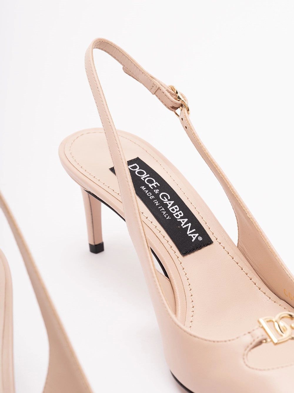 Dolce & Gabbana Silk-Effect Nappa Leather Slingbacks Size US 7 / IT 37 - 5 Thumbnail