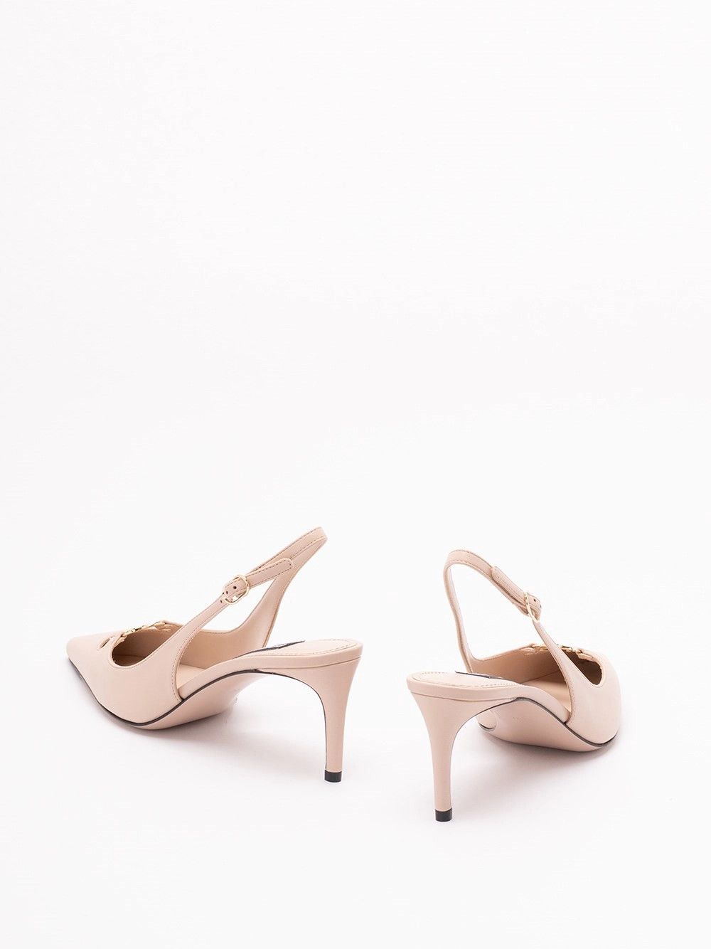 Dolce & Gabbana Silk-Effect Nappa Leather Slingbacks Size US 8.5 / IT 38.5 - 3 Thumbnail