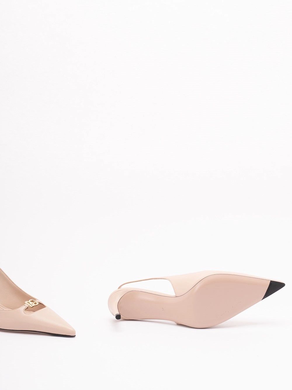 Dolce & Gabbana Silk-Effect Nappa Leather Slingbacks Size US 8.5 / IT 38.5 - 4 Thumbnail