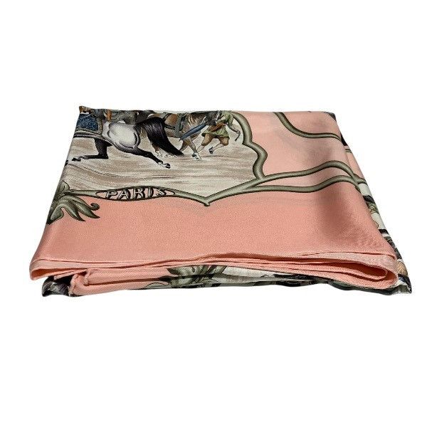Hermes Hermes Hermès Les Chevaux des Moghols Carré90 Silk Scarf Textile Scarf DUTY FREE for USA Size ONE SIZE - 3 Thumbnail