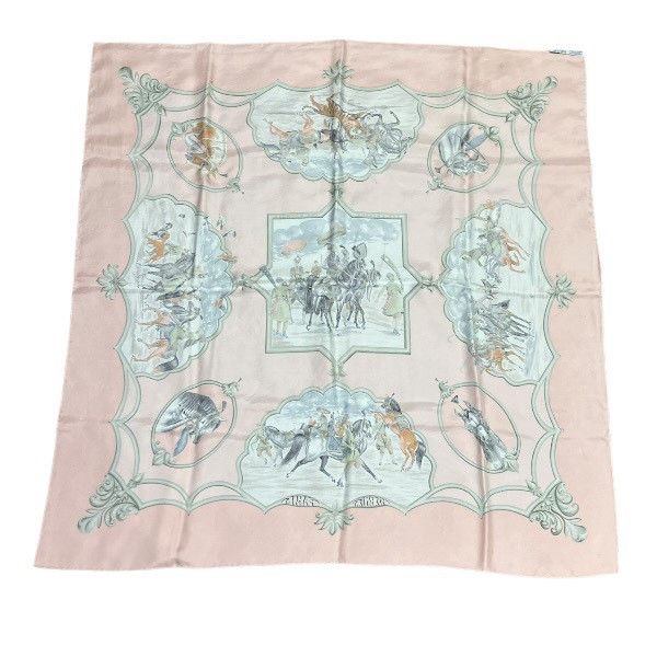 Hermes Hermes Hermès Les Chevaux des Moghols Carré90 Silk Scarf Textile Scarf DUTY FREE for USA Size ONE SIZE - 2 Thumbnail