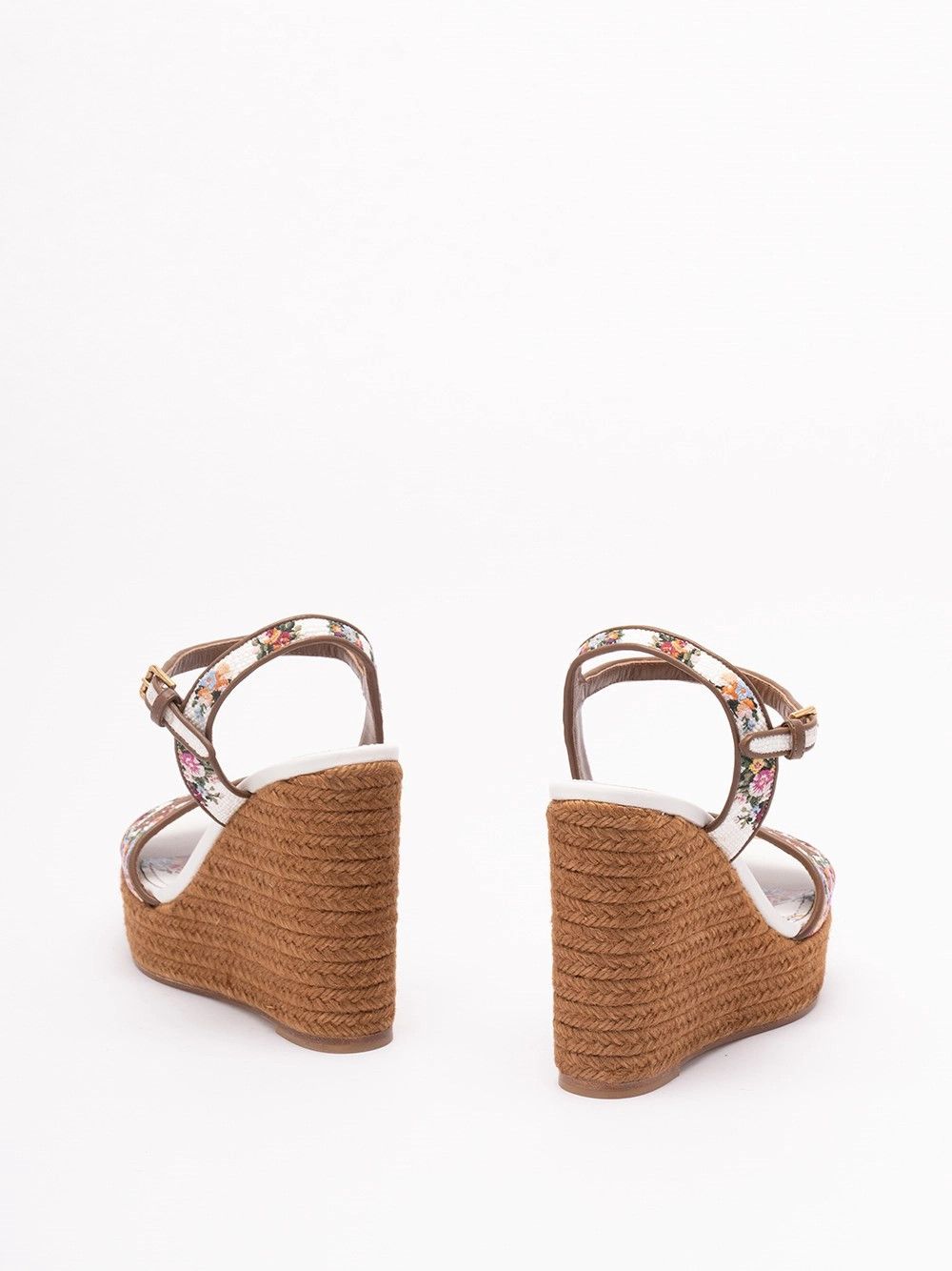 Dolce & Gabbana Wedge Sandals with Majolica Embroidery Size US 10 / IT 40 - 3 Thumbnail