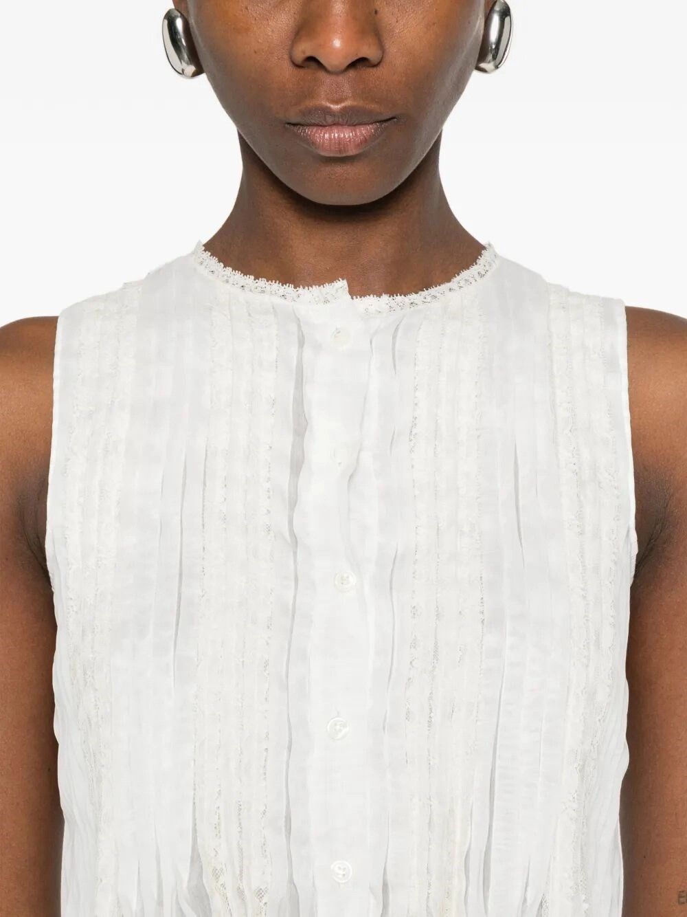 Ermanno Scervino Top With Embroidery Size M / US 6-8 / IT 42-44 - 3 Thumbnail
