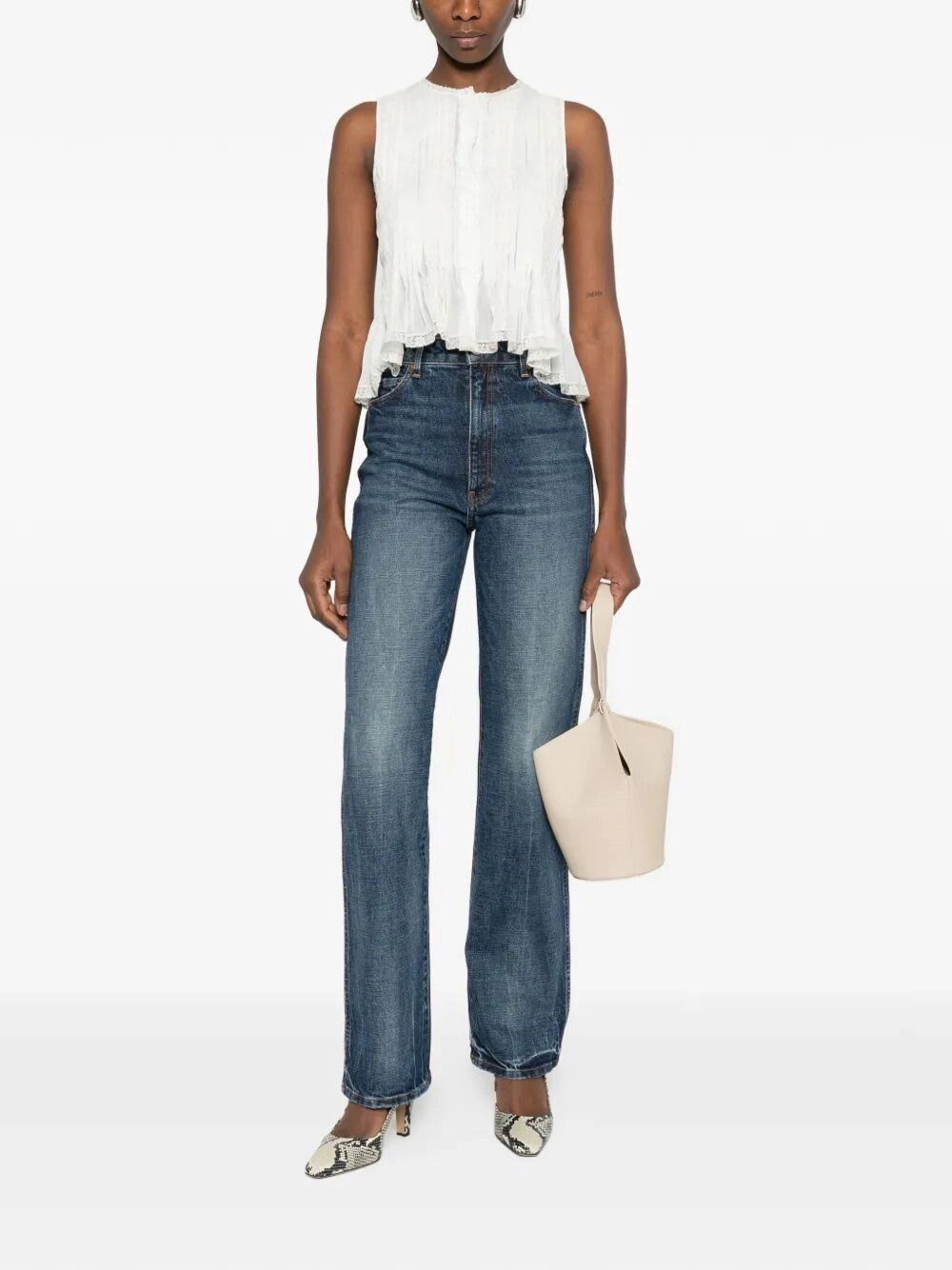 Ermanno Scervino Top With Embroidery Size M / US 6-8 / IT 42-44 - 2 Thumbnail