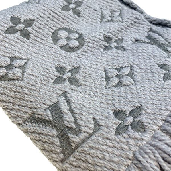 Louis Vuitton Louis Vuitton Louis Vuitton Echarpe Logomania Wool Silk Scarf Textile Scarf M74742 DUTY FREE for USA Size ONE SIZE - 5 Thumbnail