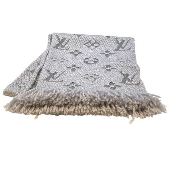 Louis Vuitton Louis Vuitton Louis Vuitton Echarpe Logomania Wool Silk Scarf Textile Scarf M74742 DUTY FREE for USA Size ONE SIZE - 3 Thumbnail