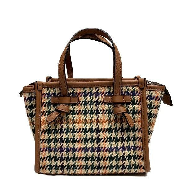Other Other Gianni Chiarini Marcella Houndstooth Leather 2way Bag Textile Shoulder Bag DUTY FREE for USA Size ONE SIZE - 2 Thumbnail