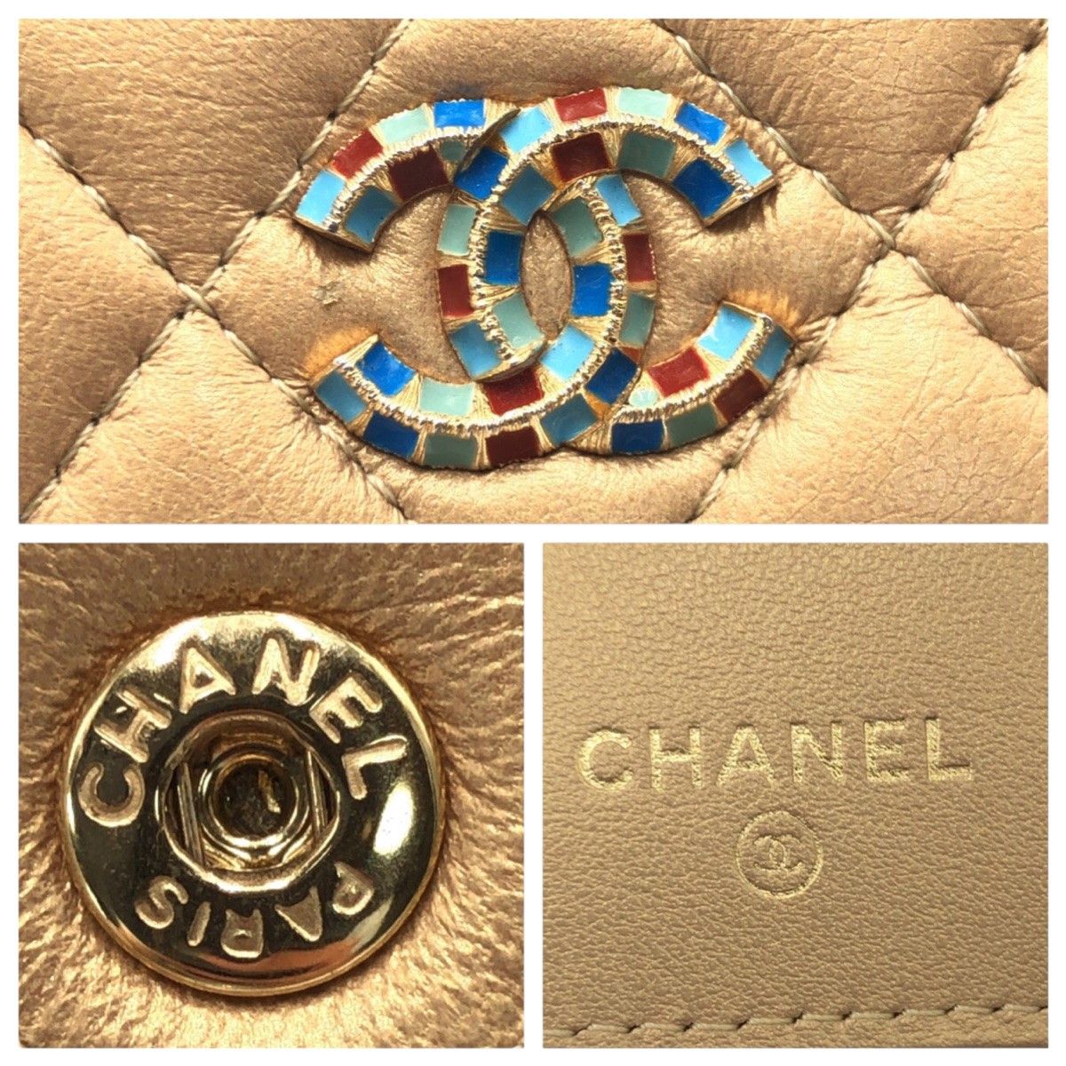 Chanel Chanel Chanel Matelasse Coco Mark Leather Trifold Wallet Leather Short Wallet DUTY FREE for USA Size ONE SIZE - 4 Thumbnail
