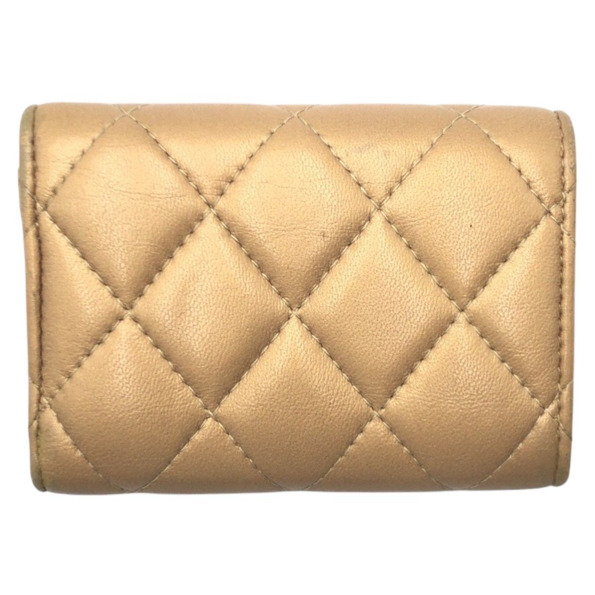 Chanel Chanel Chanel Matelasse Coco Mark Leather Trifold Wallet Leather Short Wallet DUTY FREE for USA Size ONE SIZE - 2 Thumbnail