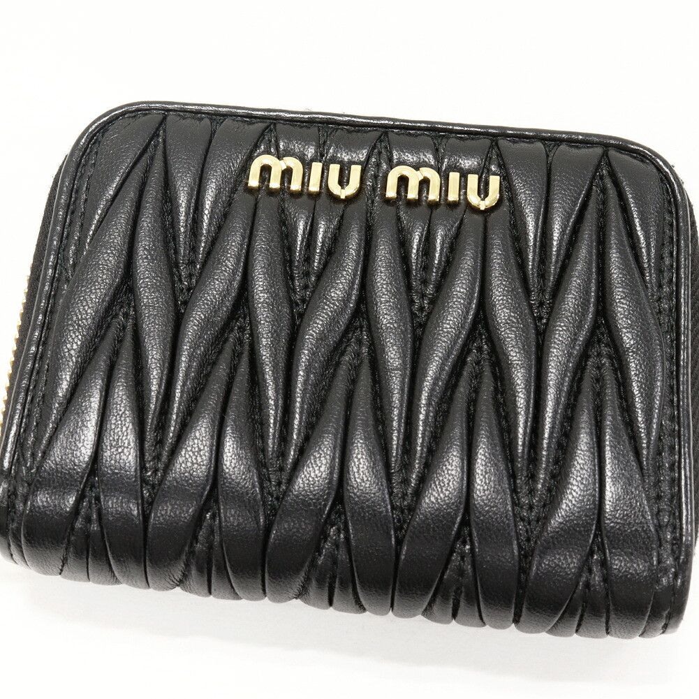 Miu Miu Miu Miu Miu Miu Matelassé Lambskin Coin Case Leather Coin Case 5MM268 DUTY FREE for USA Size ONE SIZE - 6 Thumbnail