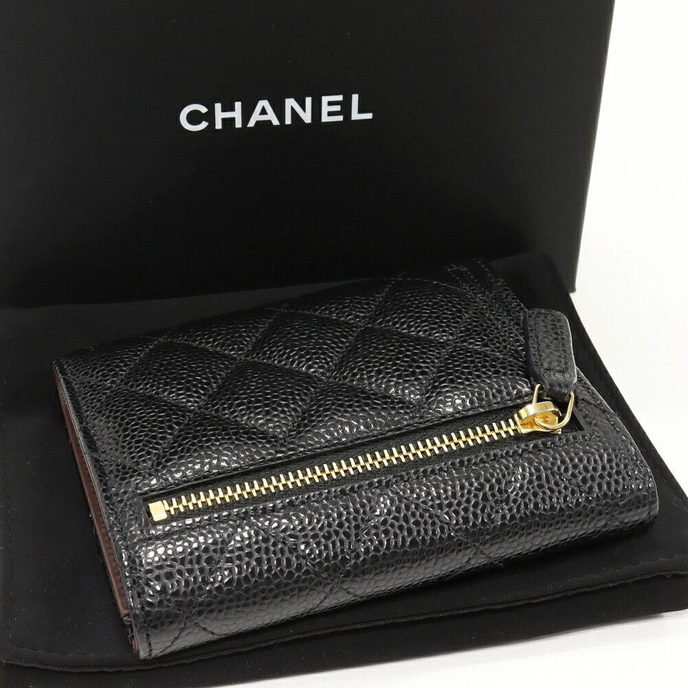 Chanel Chanel Chanel Classic Small Flap Wallet Caviar Wallet Leather Short Wallet AP0231 Y01864 C3906 DUTY FREE for USA Size ONE SIZE - 2 Thumbnail