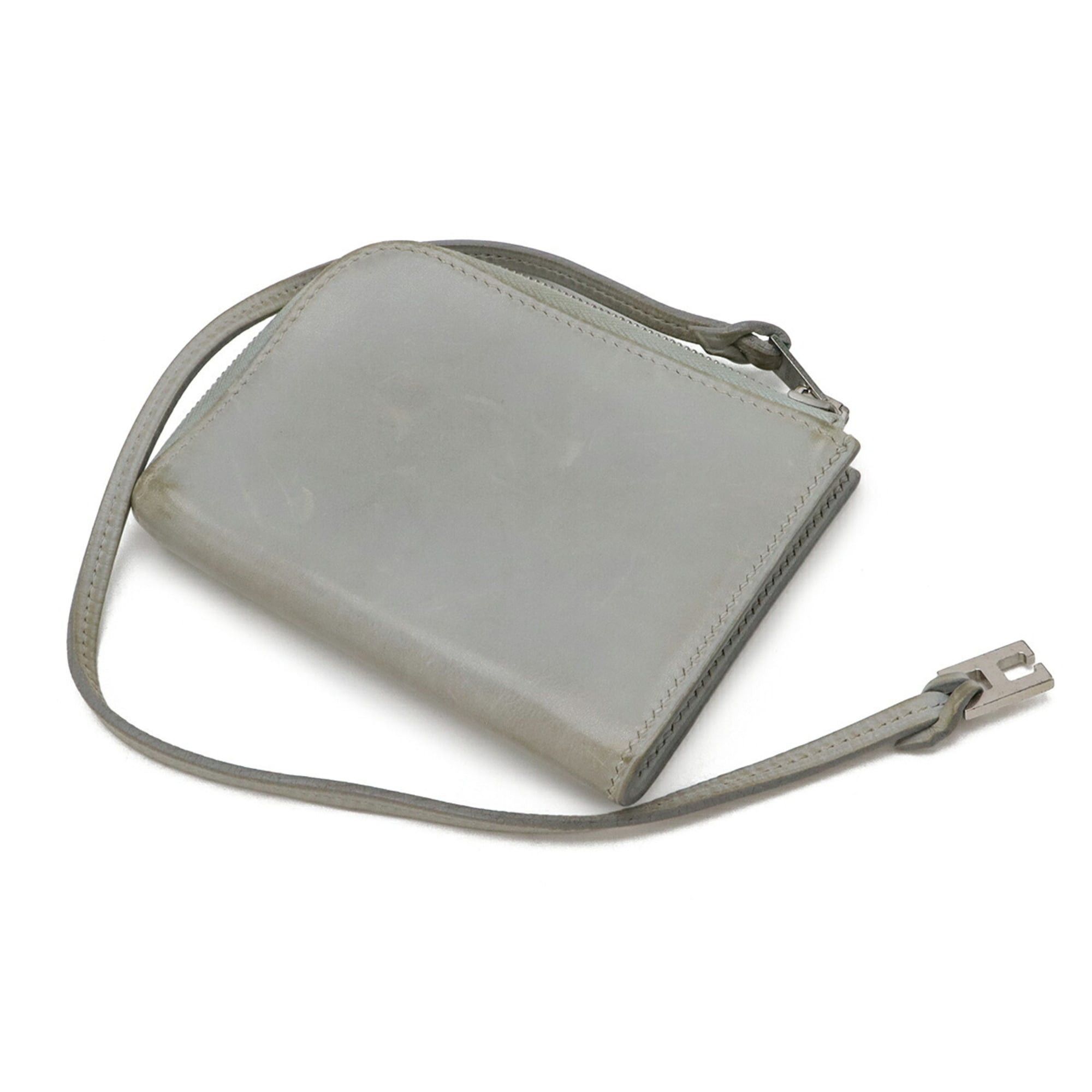 Hermes HERMES Remix Business Card Case/Card Case/Pass Case, L-Shaped, with Strap, Light Gray Leather, E Stamp Size ONE SIZE - 3 Thumbnail