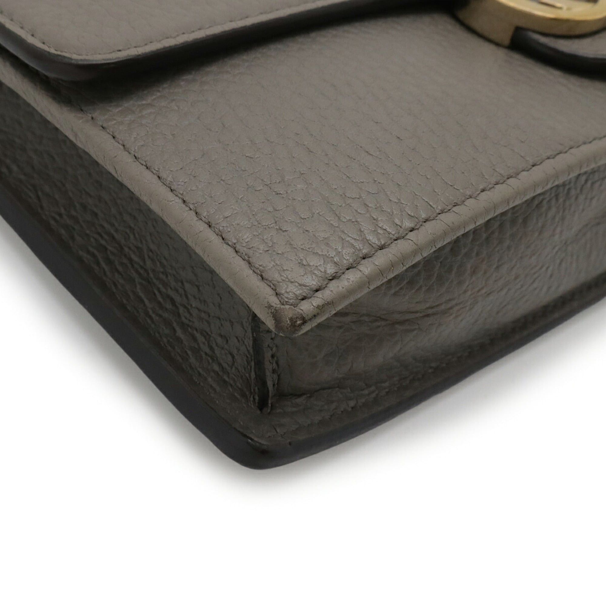 Gucci GUCCI Interlocking G Wallet, Chain Shoulder Bag, Clutch Long Leather, Gray, 510314 Size ONE SIZE - 4 Thumbnail