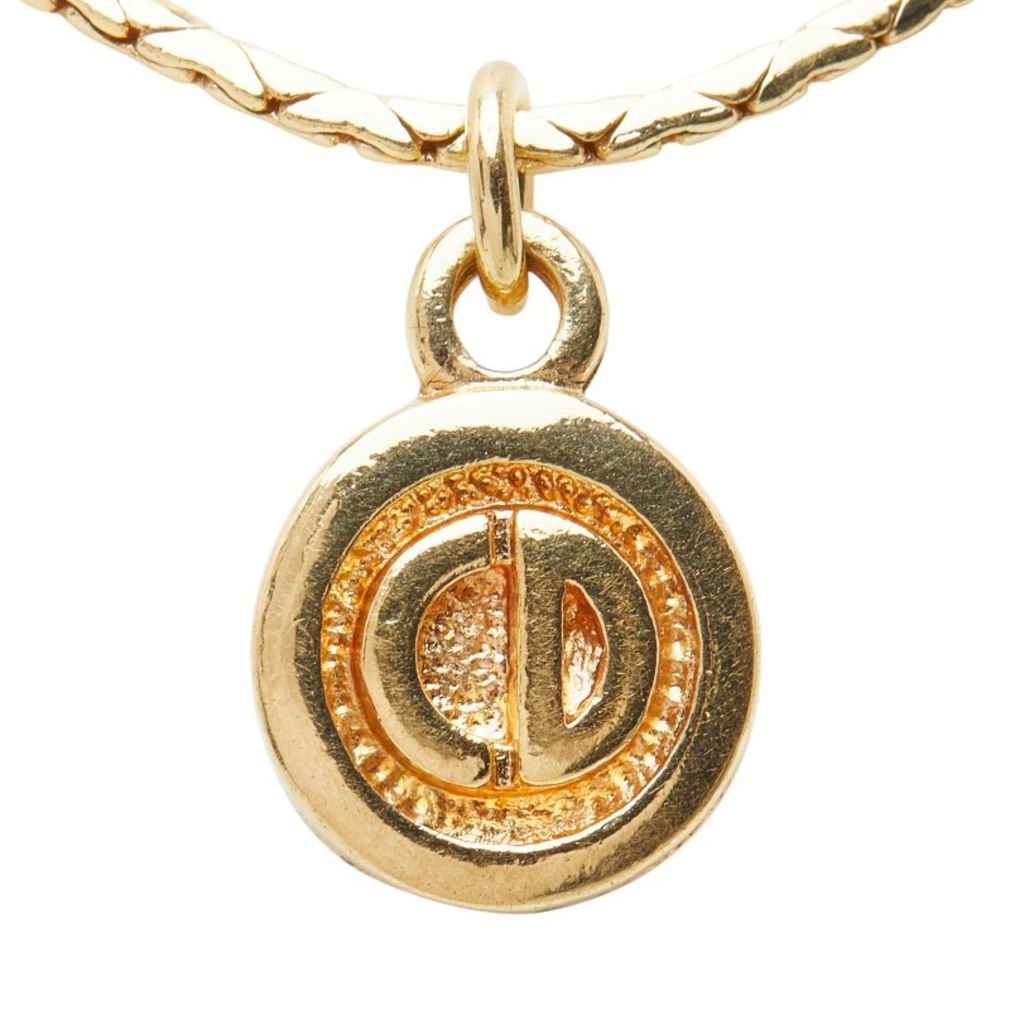 Dior Christian Dior Dior CD logo necklace, gold plated, for women. Size ONE SIZE - 2 Thumbnail