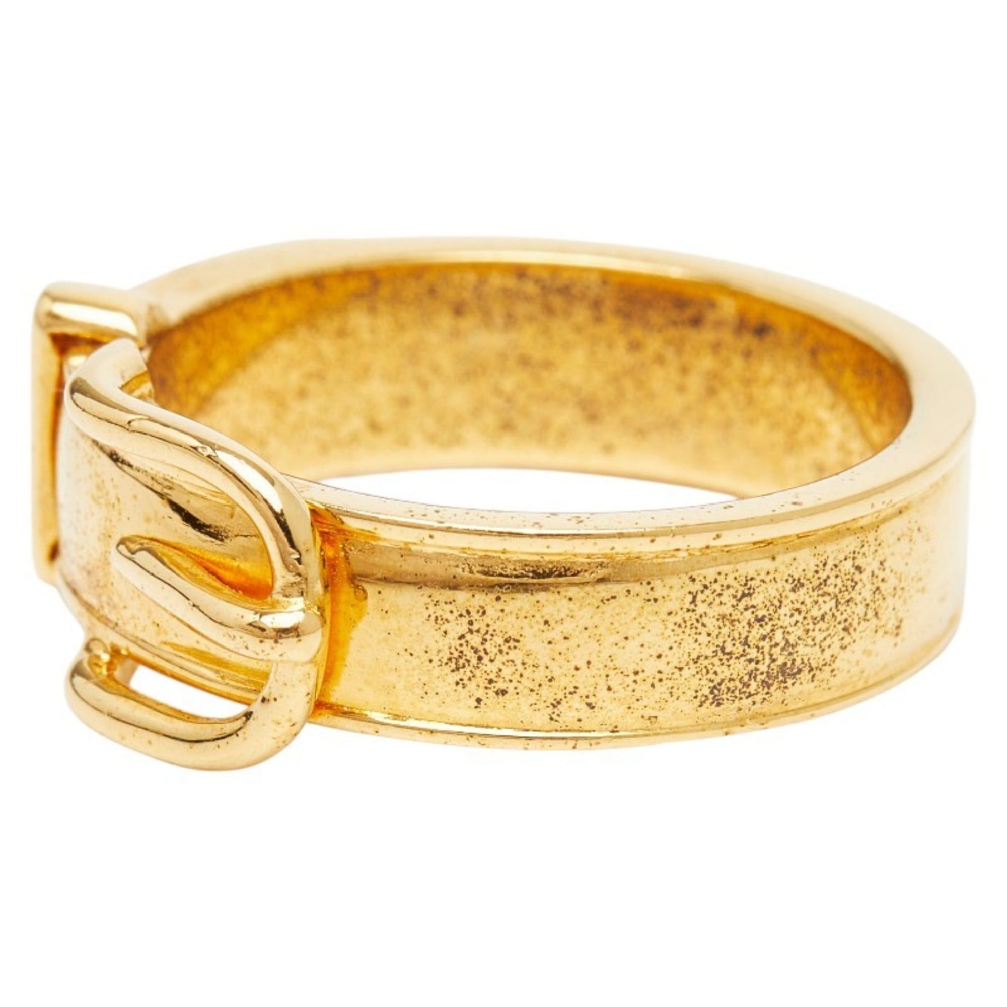 Hermes Hermès Santur Belt Motif Scarf/Muffler Ring Gold Plated Women's HERMES Size ONE SIZE - 3 Thumbnail