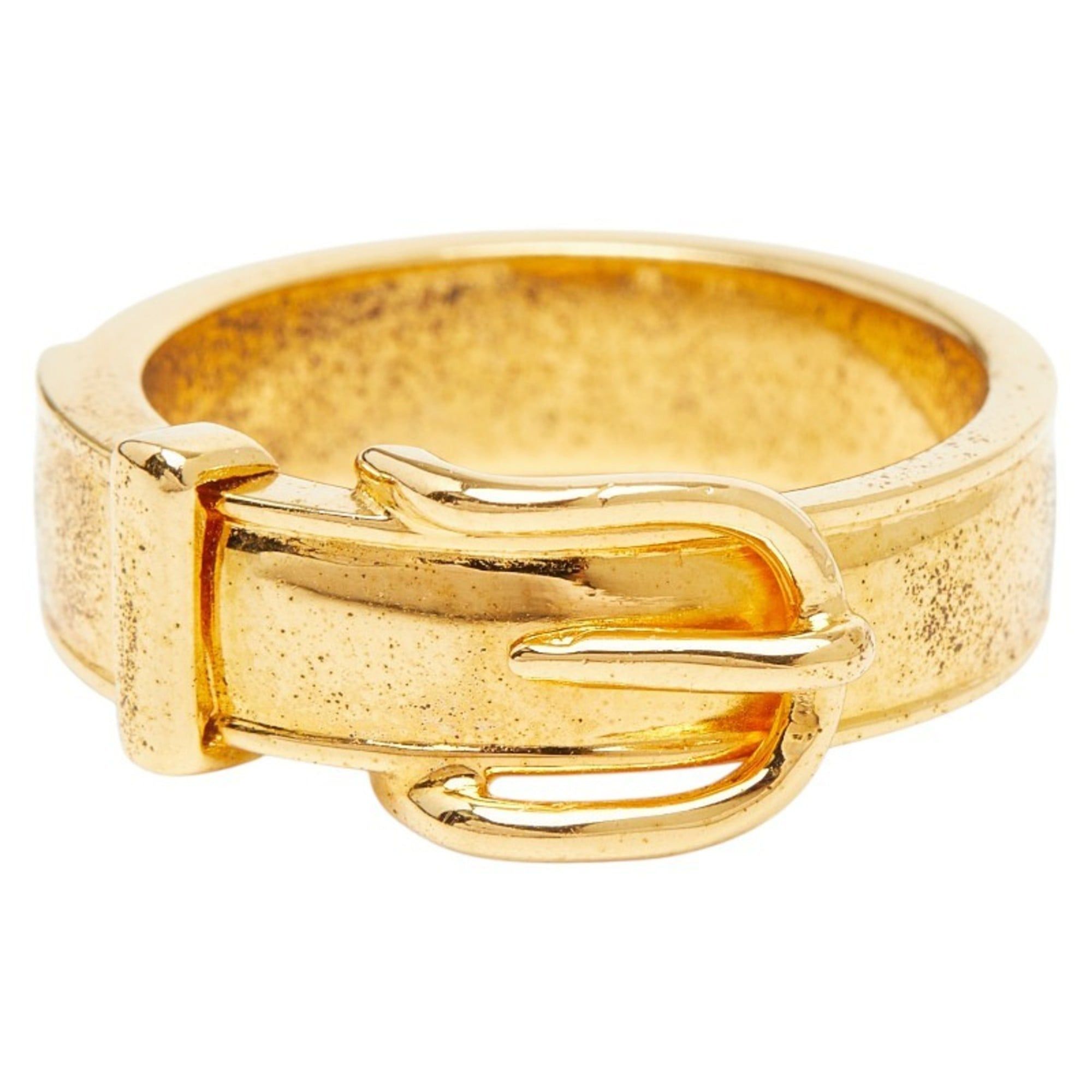 Hermes Hermès Santur Belt Motif Scarf/Muffler Ring Gold Plated Women's HERMES Size ONE SIZE - 2 Thumbnail