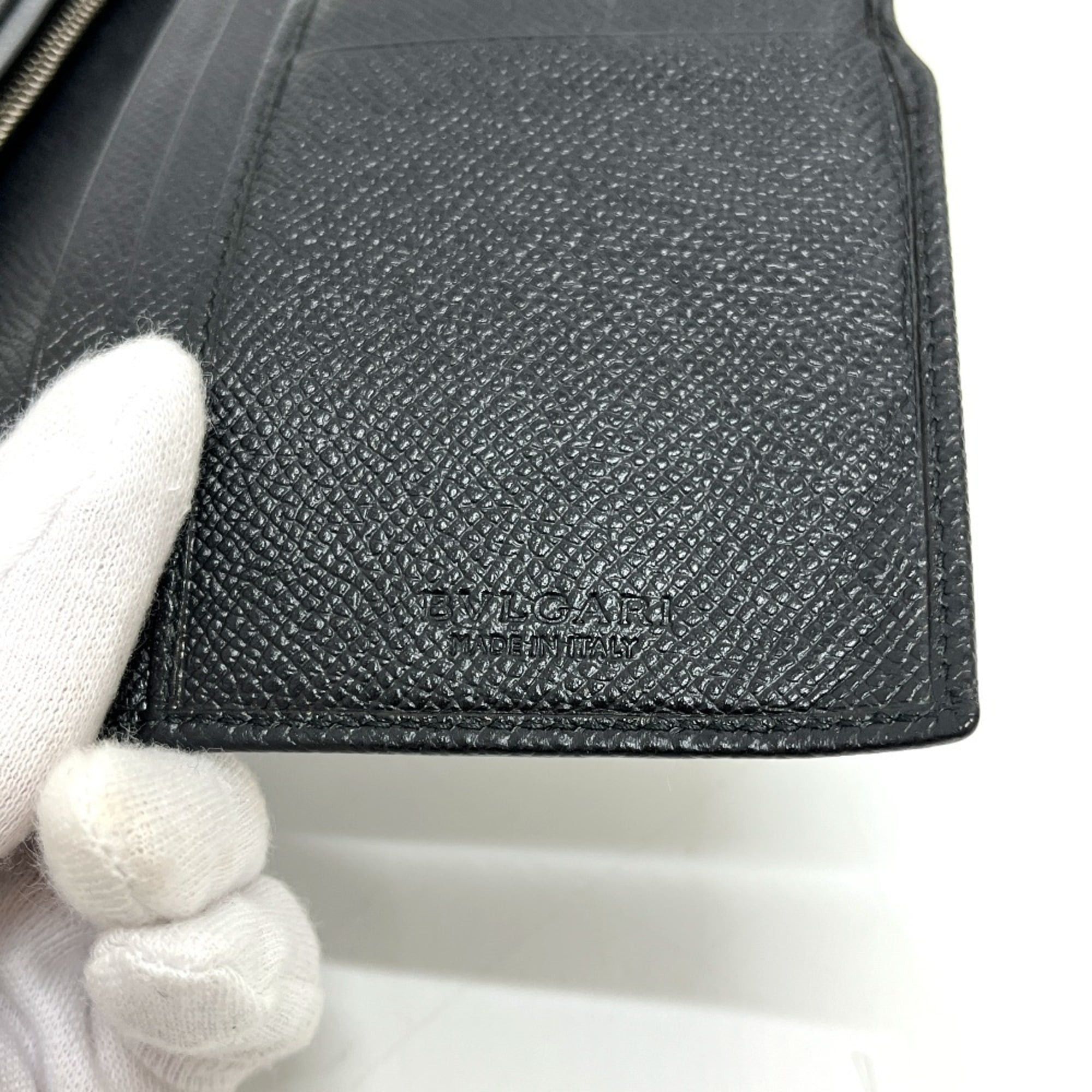 Bvlgari BVLGARI 33745 Logo Clip Bifold Wallet, Long Leather, Women's, Black Size ONE SIZE - 7 Thumbnail
