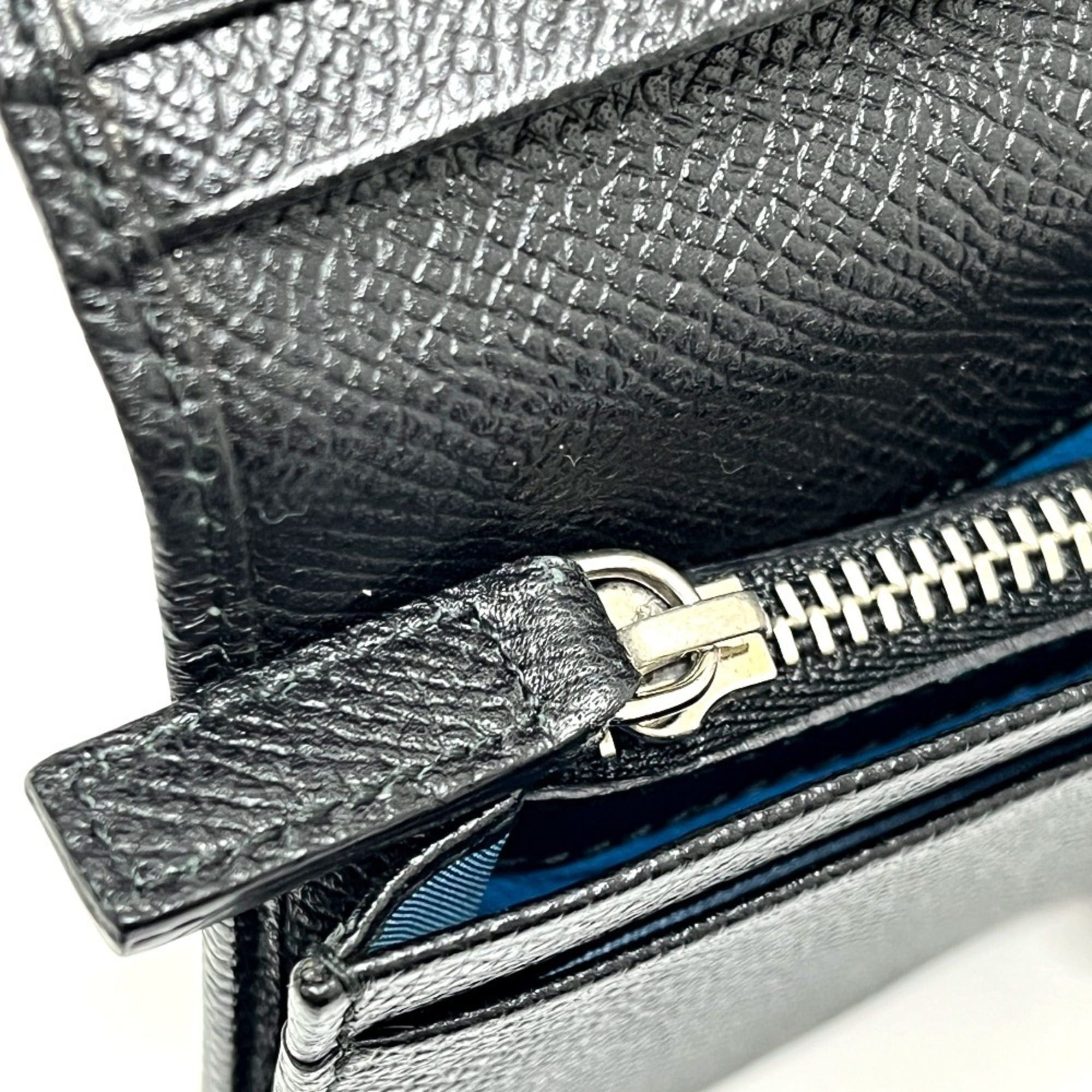 Bvlgari BVLGARI 33745 Logo Clip Bifold Wallet, Long Leather, Women's, Black Size ONE SIZE - 15 Thumbnail