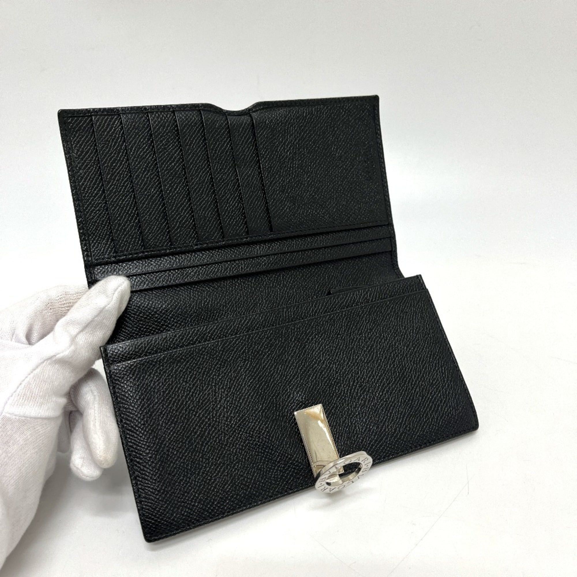 Bvlgari BVLGARI 33745 Logo Clip Bifold Wallet, Long Leather, Women's, Black Size ONE SIZE - 6 Thumbnail