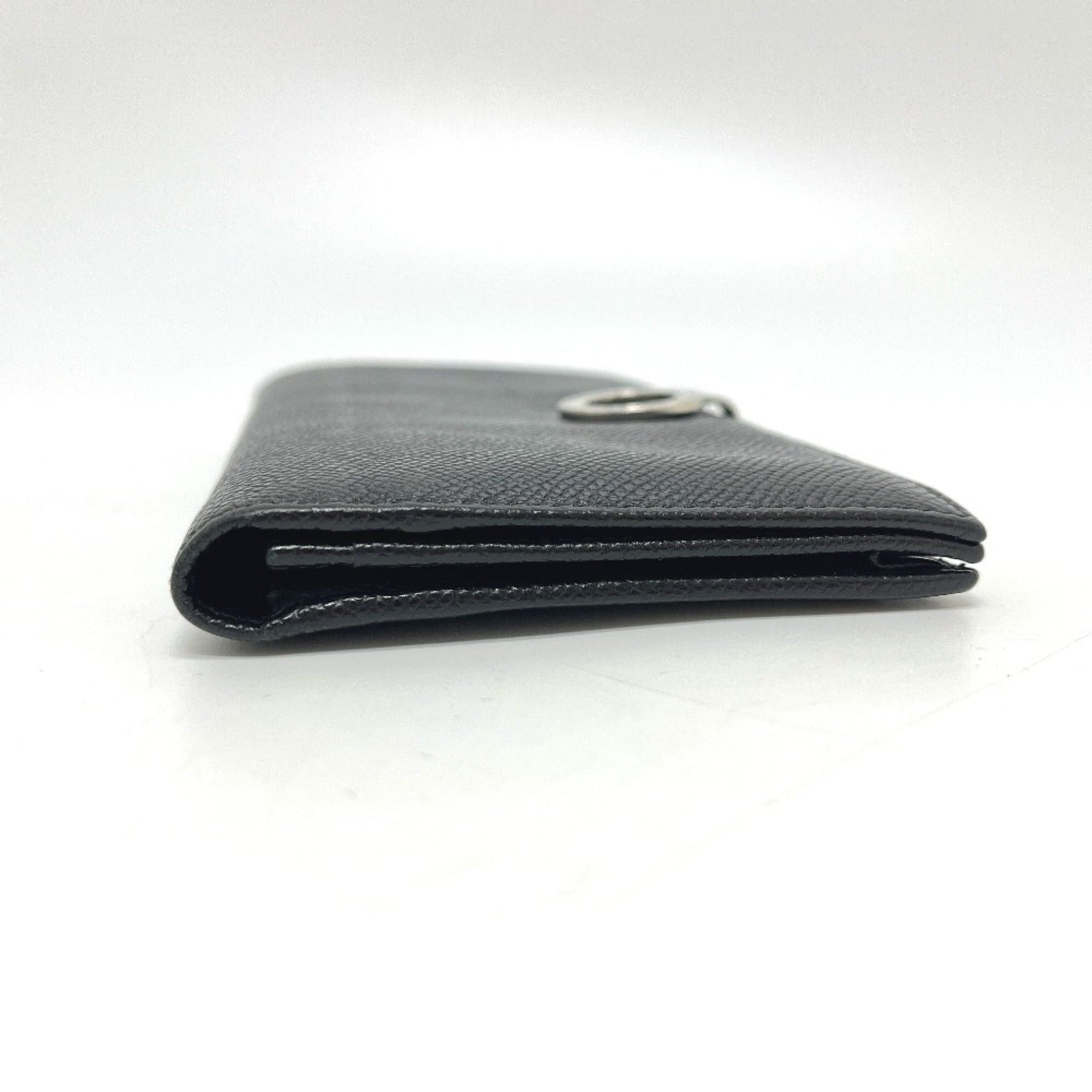 Bvlgari BVLGARI 33745 Logo Clip Bifold Wallet, Long Leather, Women's, Black Size ONE SIZE - 4 Thumbnail