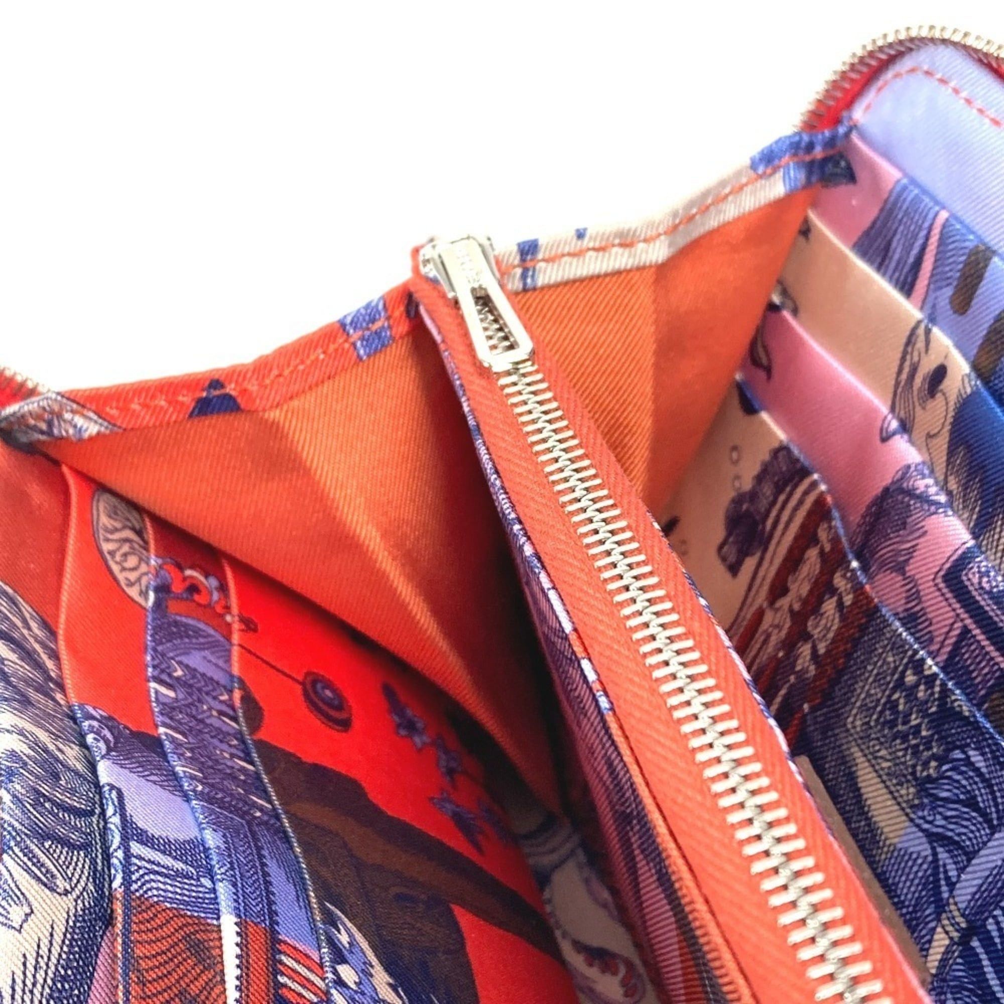Hermes HERMES Azap Long Silk-in Wallet, Wallet with Round Zipper, Epson, Women's Capucines, Orange Size ONE SIZE - 13 Thumbnail