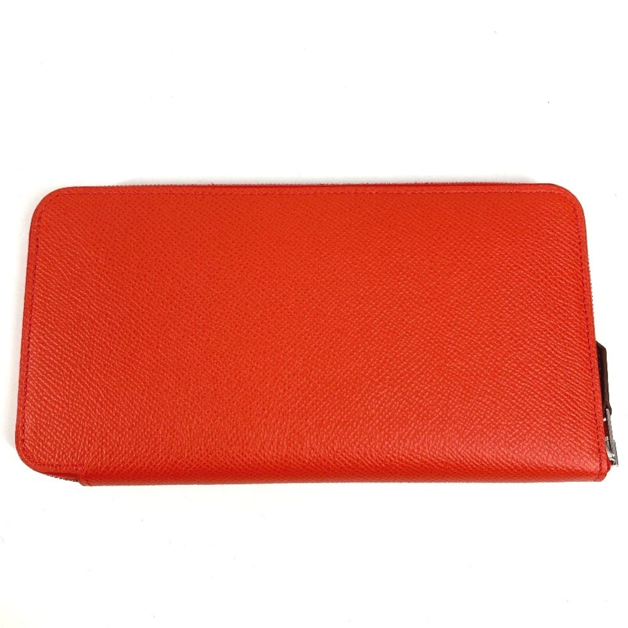 Hermes HERMES Azap Long Silk-in Wallet, Wallet with Round Zipper, Epson, Women's Capucines, Orange Size ONE SIZE - 2 Thumbnail