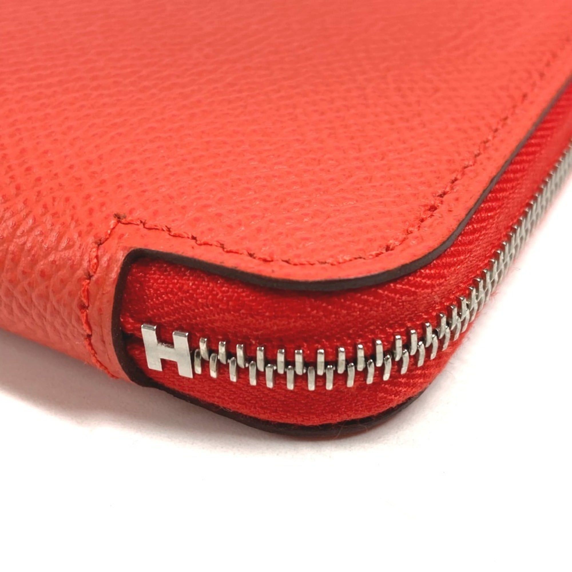 Hermes HERMES Azap Long Silk-in Wallet, Wallet with Round Zipper, Epson, Women's Capucines, Orange Size ONE SIZE - 6 Thumbnail