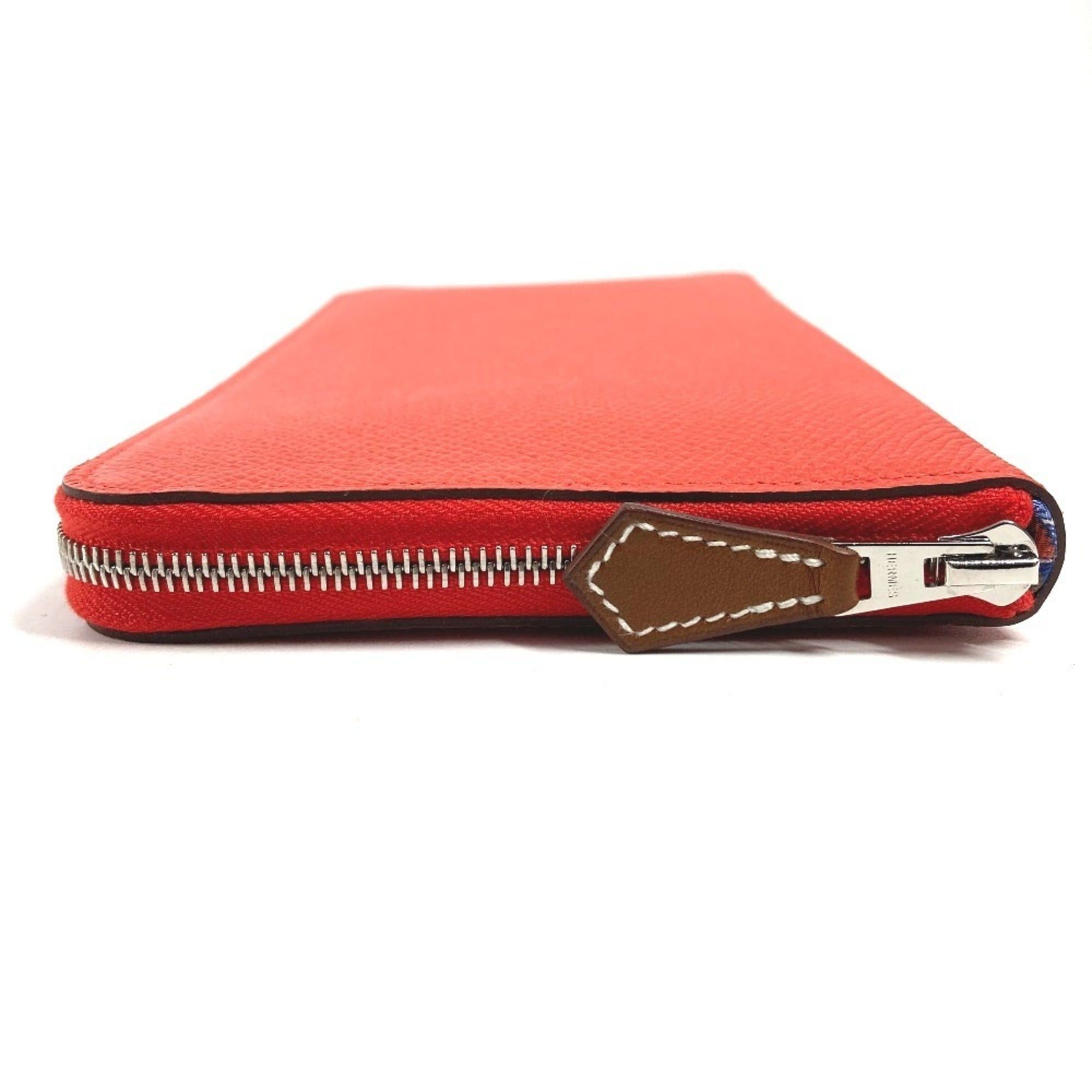 Hermes HERMES Azap Long Silk-in Wallet, Wallet with Round Zipper, Epson, Women's Capucines, Orange Size ONE SIZE - 3 Thumbnail